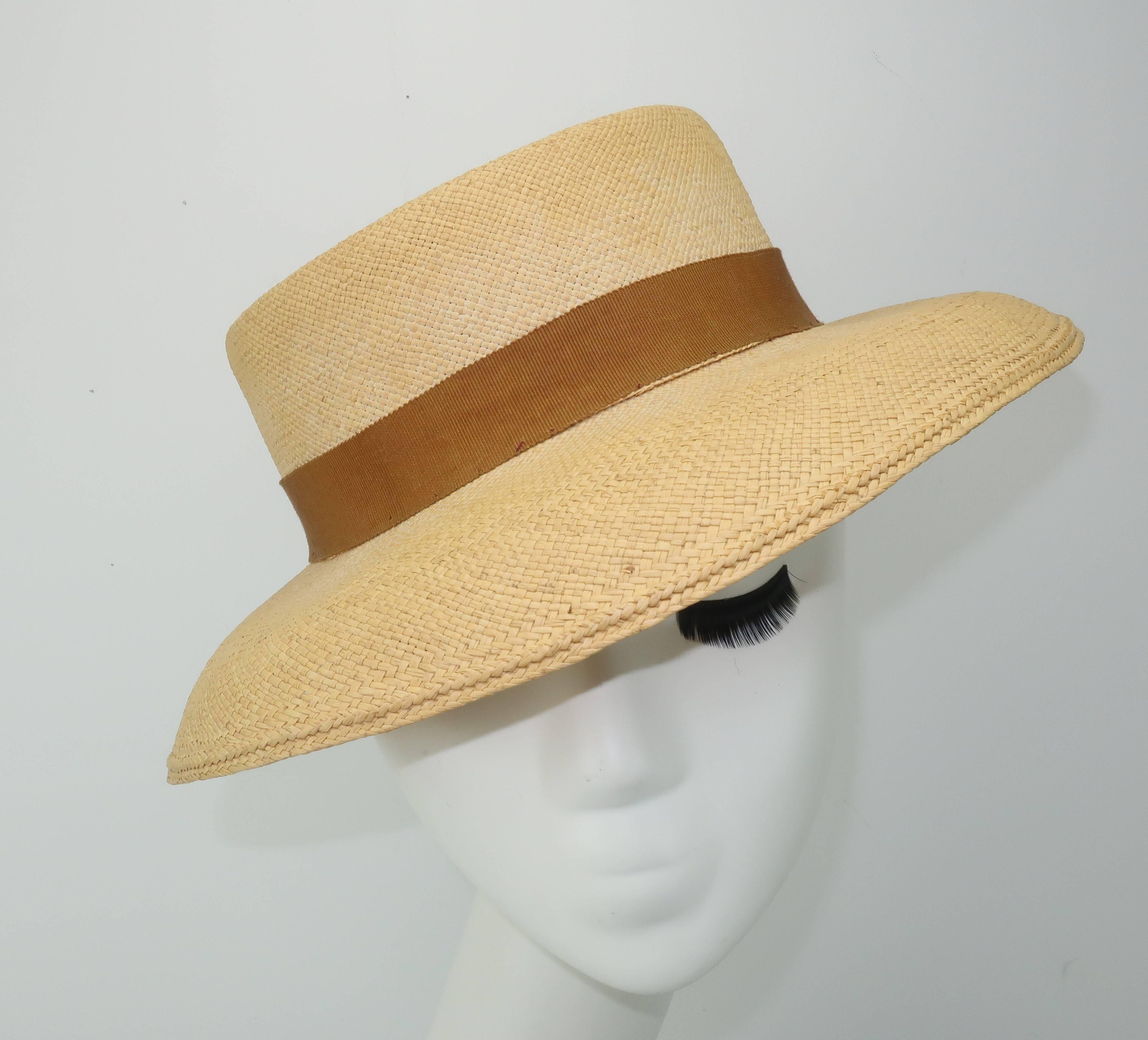 C.1930 Ladies Knox Straw ‘Panaire’ Panama Hat 1