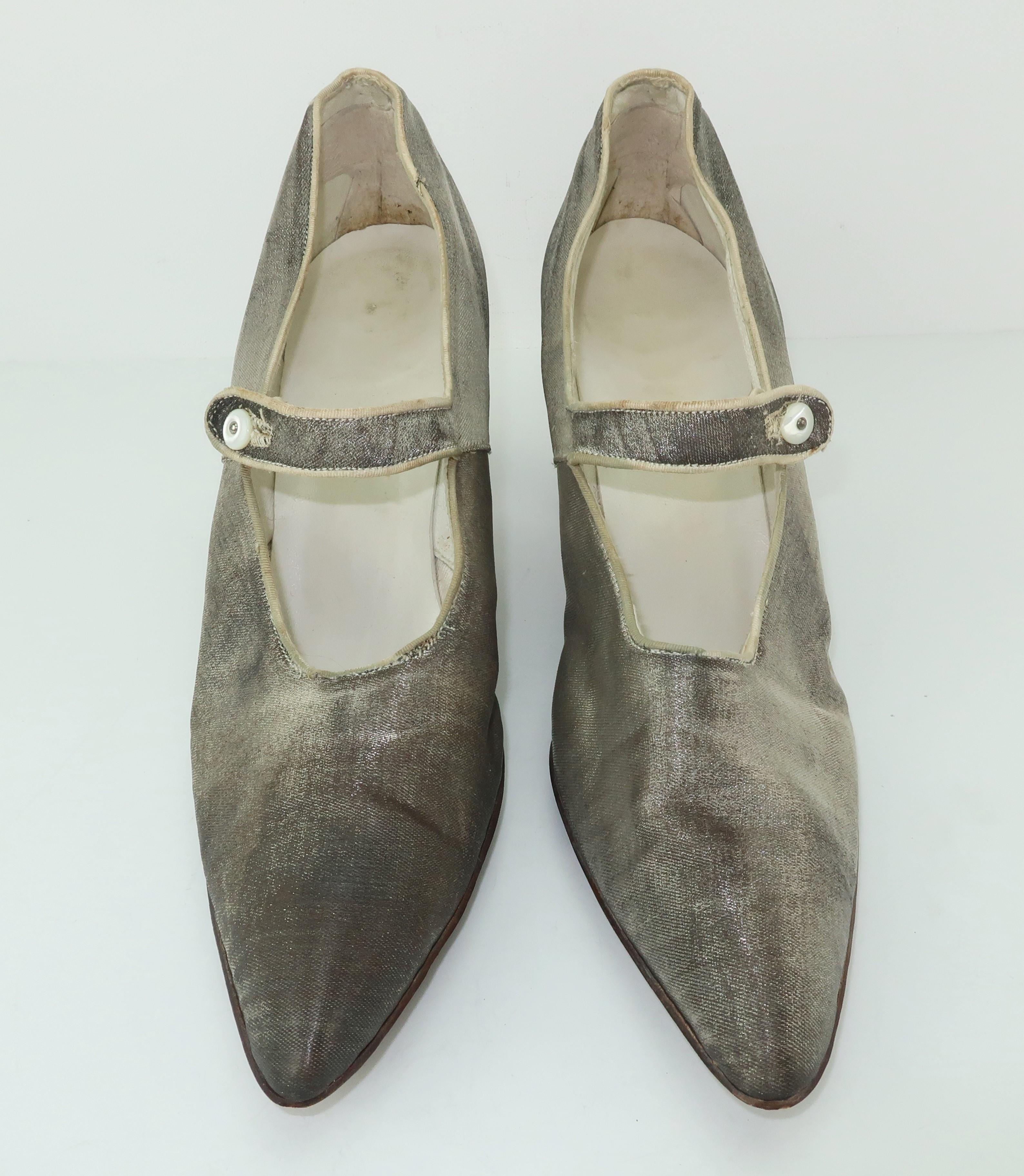 silver 1920s shoes