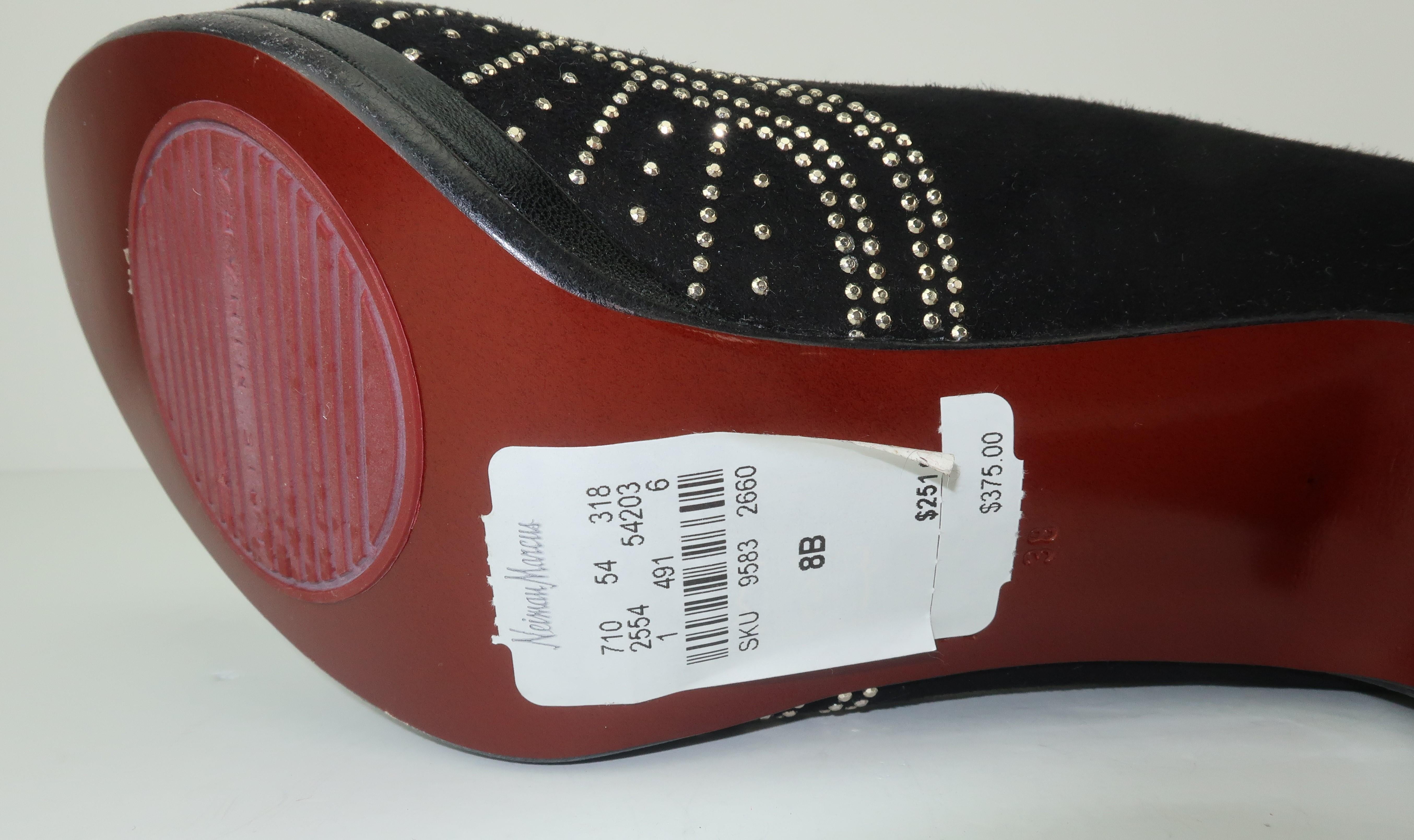 Chie Mihara Black Suede Art Deco Style T Strap Shoes Sz 38 4