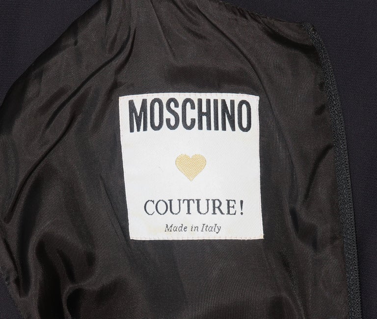Moschino Couture Black and Gold Sequin ‘VIP’ Cocktail Dress For Sale at ...