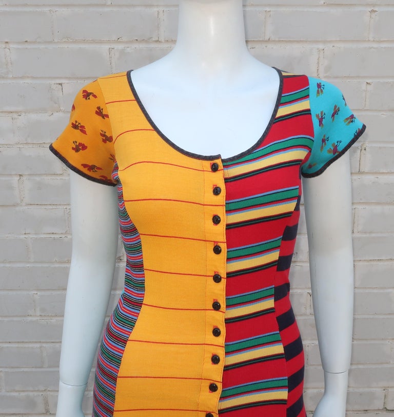 Flirty 1970’s Betsey Johnson Alley Cat Cotton TShirt Dress at 1stDibs