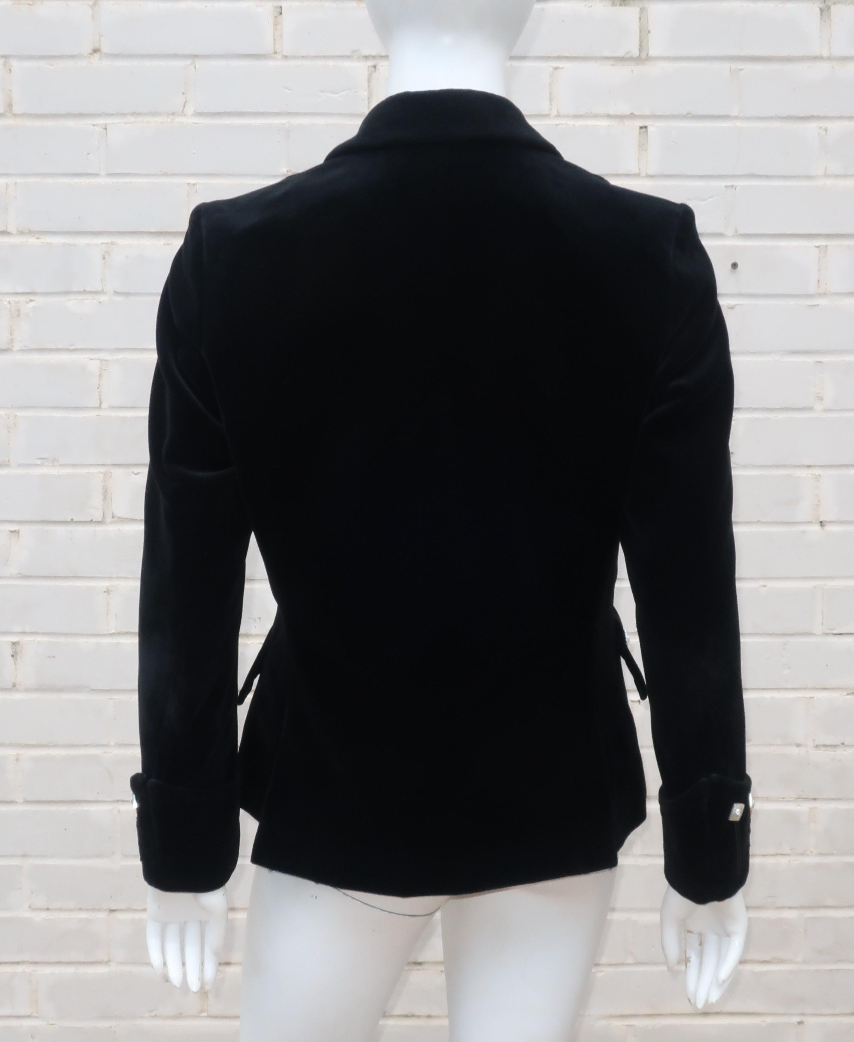 The Scotch House Vintage Black Velvet Scottish Kilt Style Jacket 1