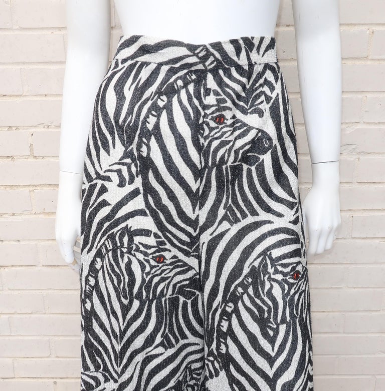 zebra palazzo pants