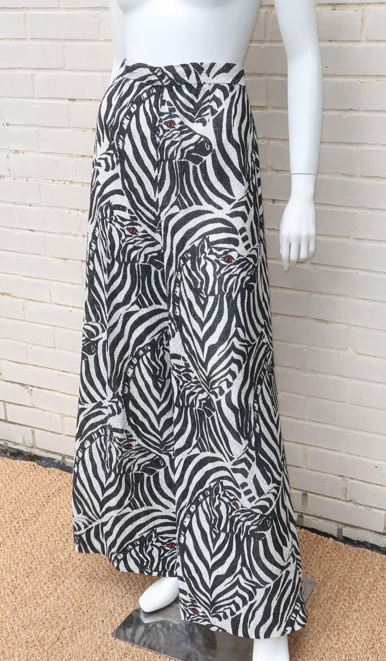 zebra print palazzo pants