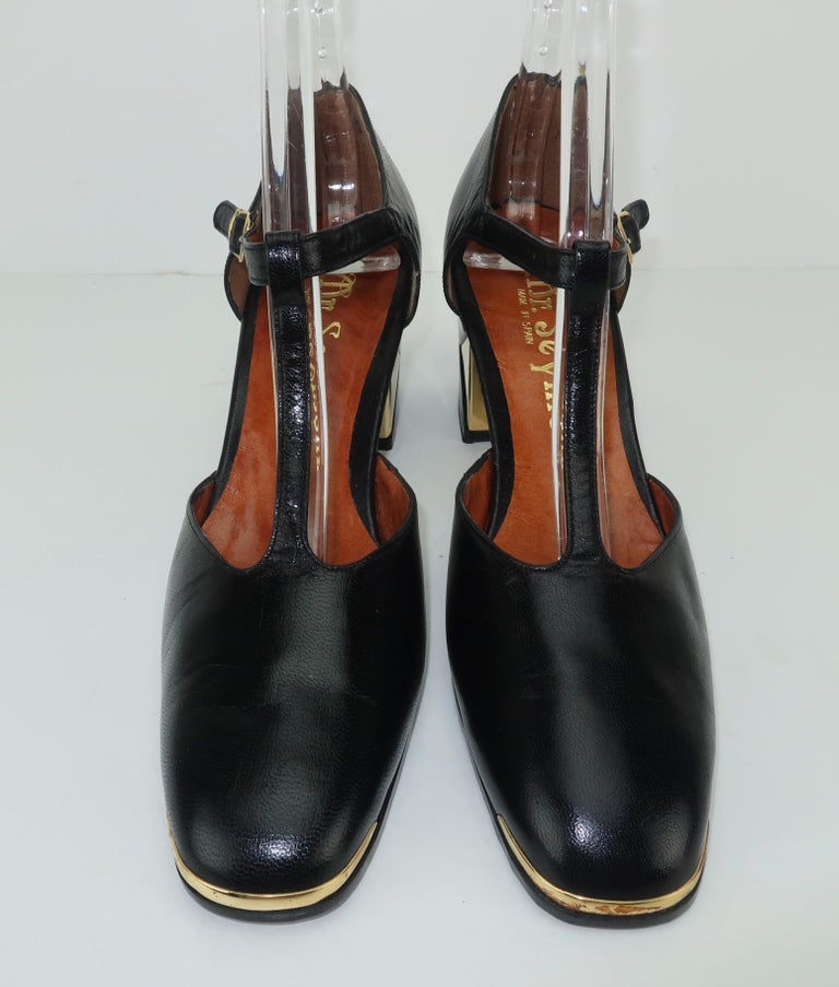 leather t strap shoes