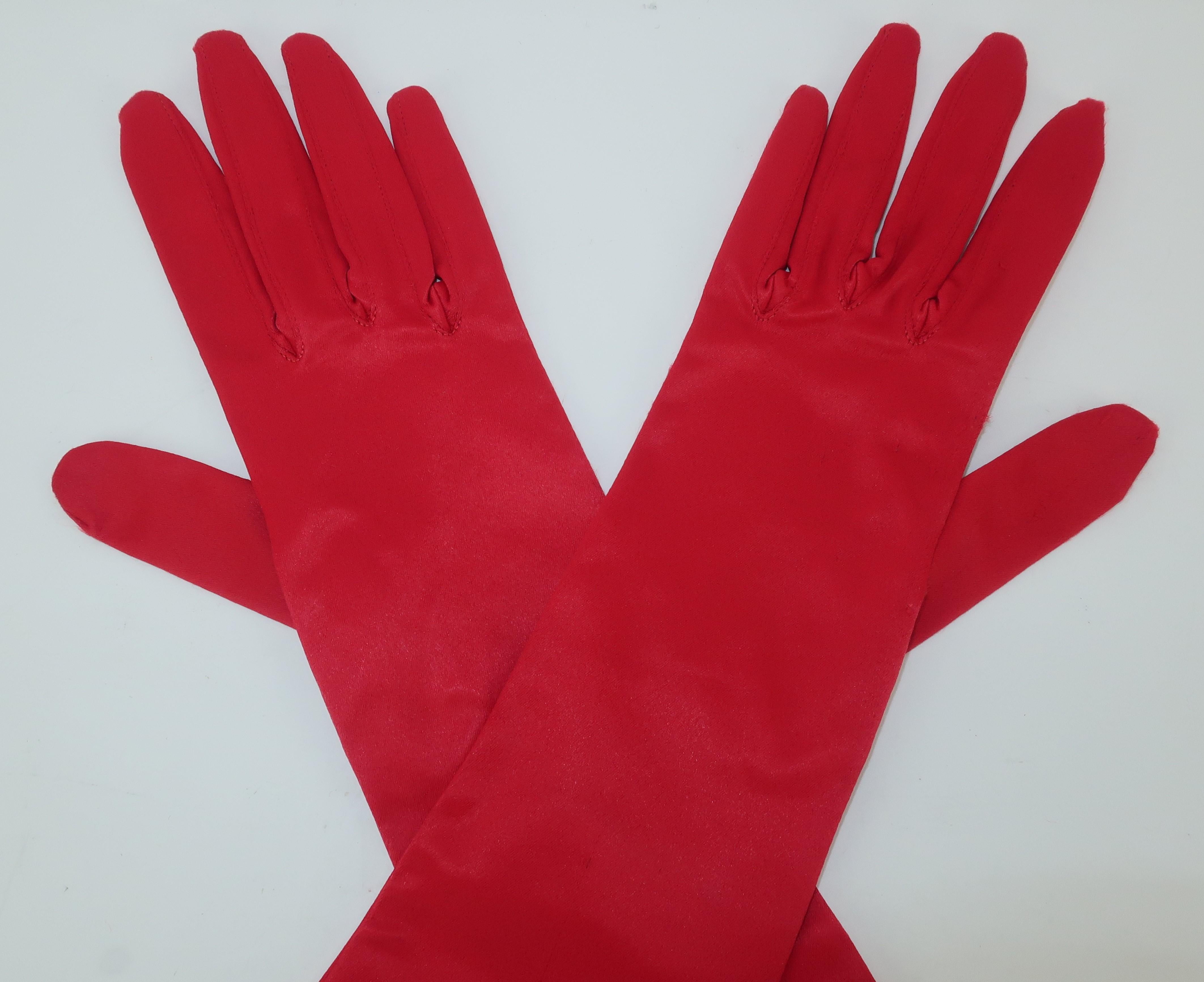 dark red gloves