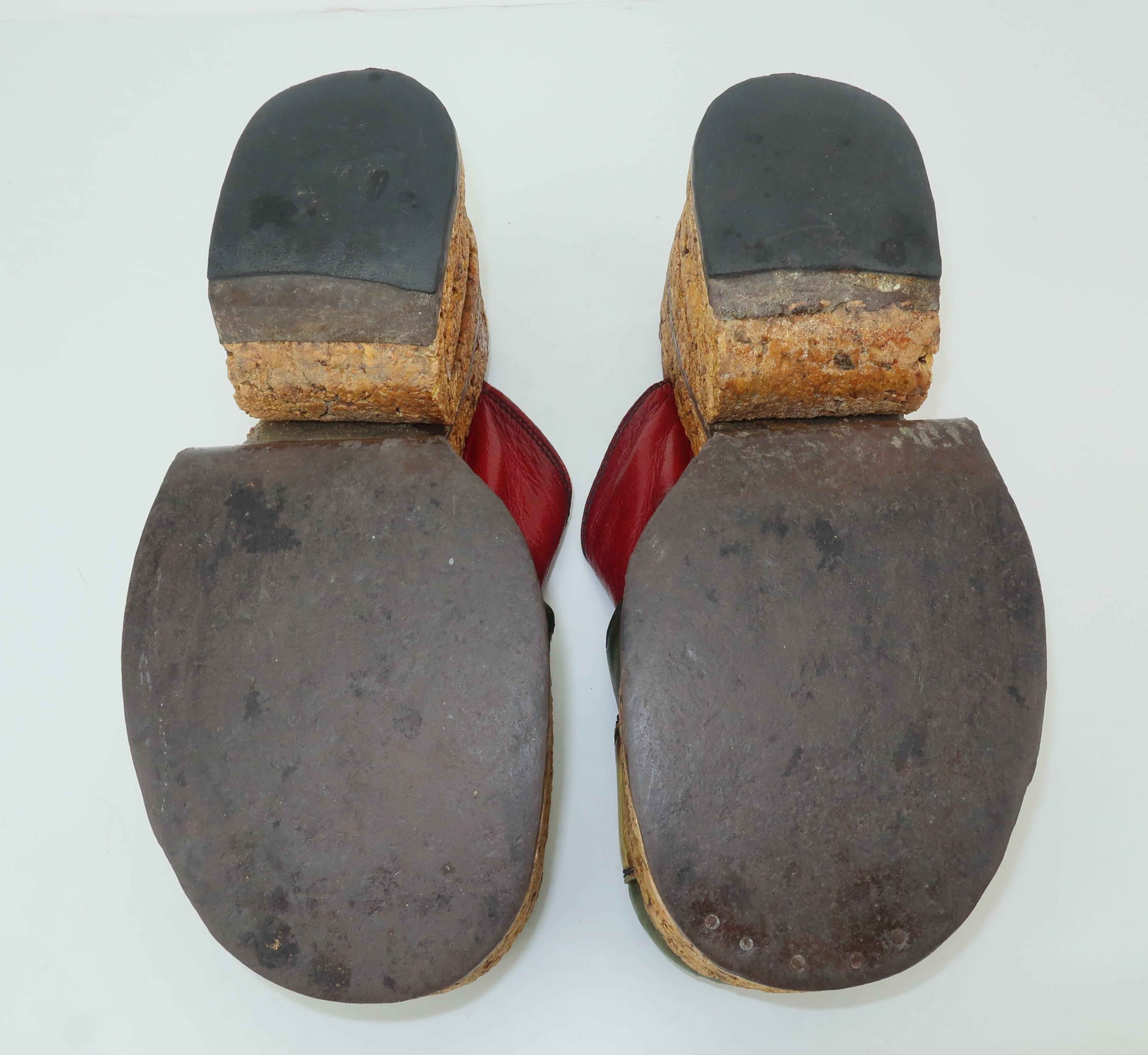 1970's Patchwork Leather Cork Platform Shoes at 1stDibs | 70s cork ...