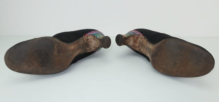 1920�s Art Deco Celluloid and Rhinestone Heels Flapper