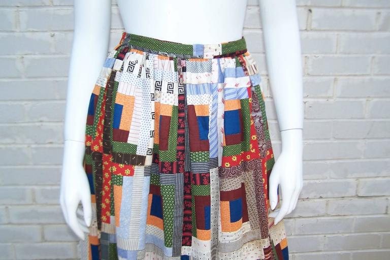 Ralph Lauren Western Prairie Patchwork 'Quilt' Skirt at