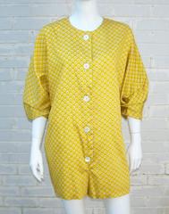 1950s Claire McCardell Polished Cotton Romper Playsuit