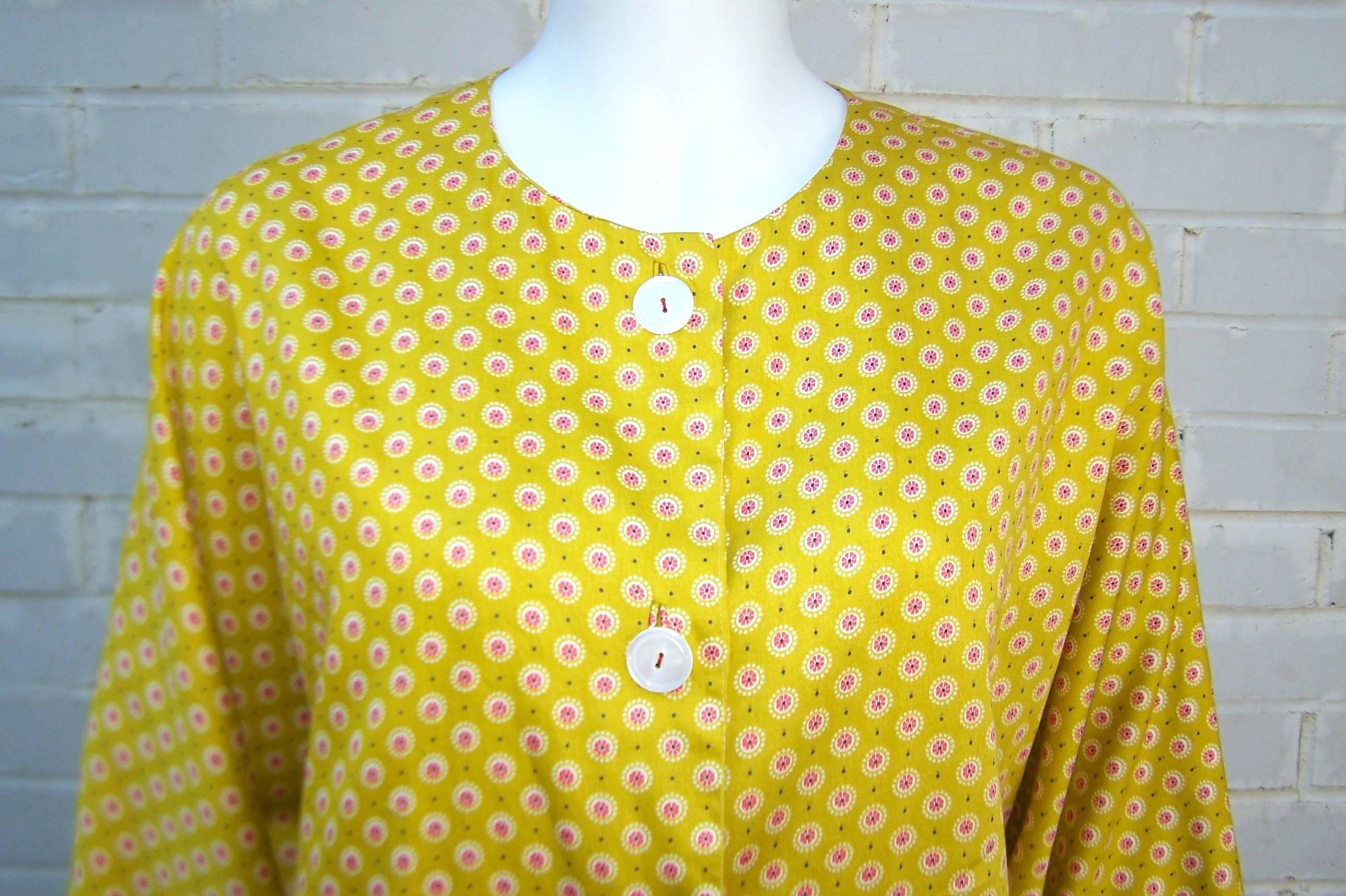 Yellow 1950s Claire McCardell Polished Cotton Romper Playsuit