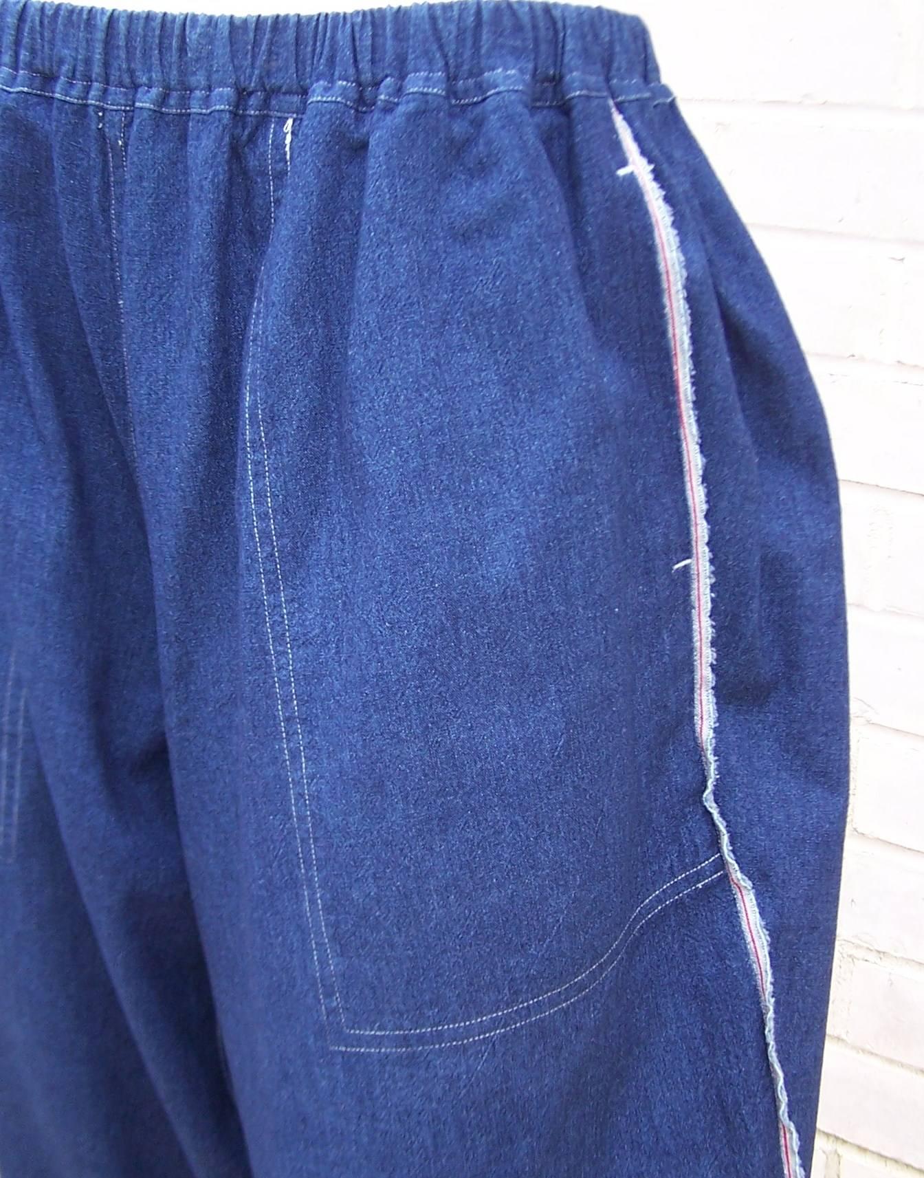 1980s Issey Miyake Plantation Deconstructed Denim 2-Piece Pant Ensemble 4