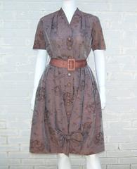 Carlye Brown Polished Cotton Bubble Dress, 1950’s