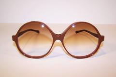 Supersized 1970's Renauld Brown & Orange Large Frame Sunglasses