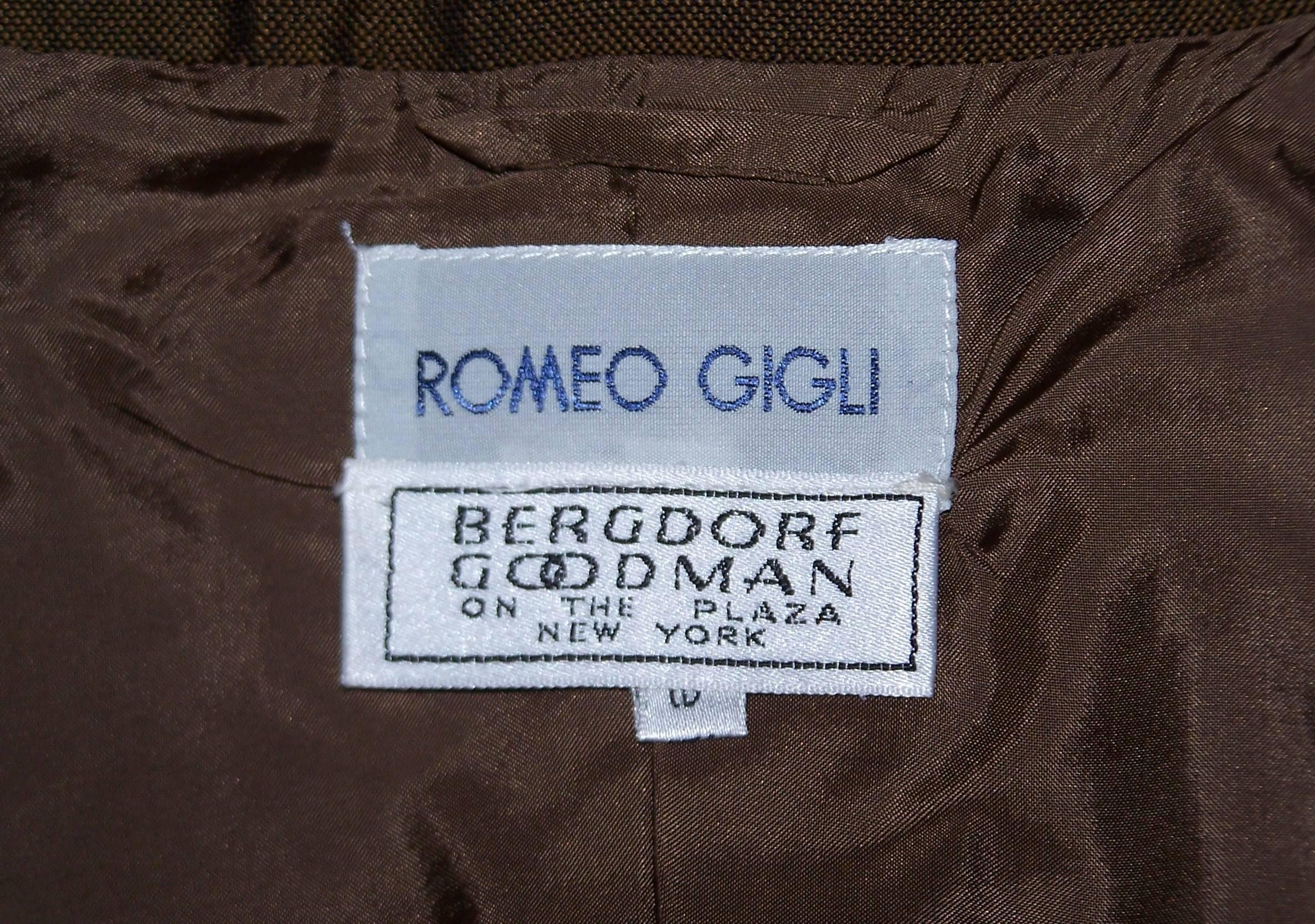 Androgynous 1980's Romeo Gigli Bronze Cutaway Jacket & Stirrup Pants 3