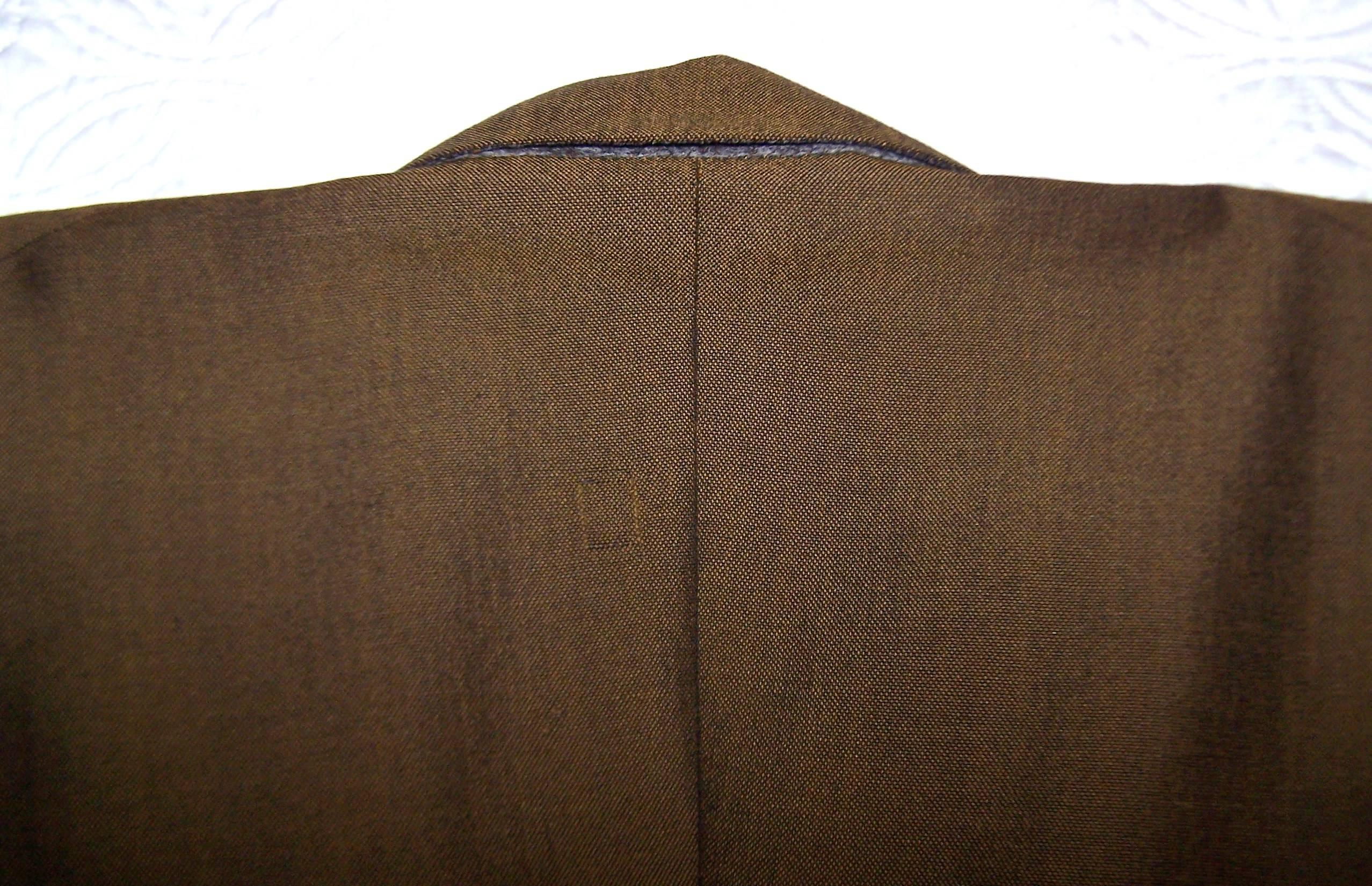 Androgynous 1980's Romeo Gigli Bronze Cutaway Jacket & Stirrup Pants 1