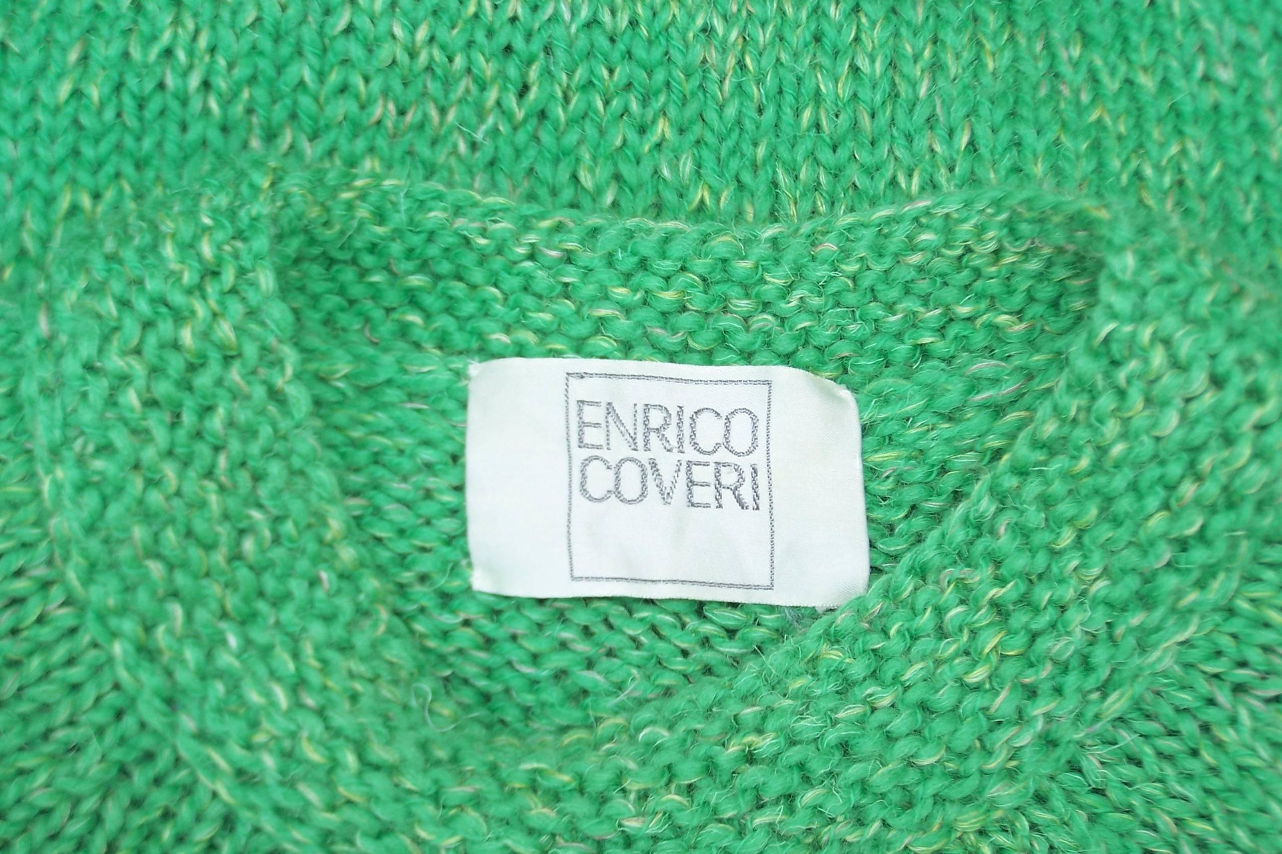 Fruity Fun 1980's Enrico Coveri Cropped Chunky Sweater With Long Tail 5