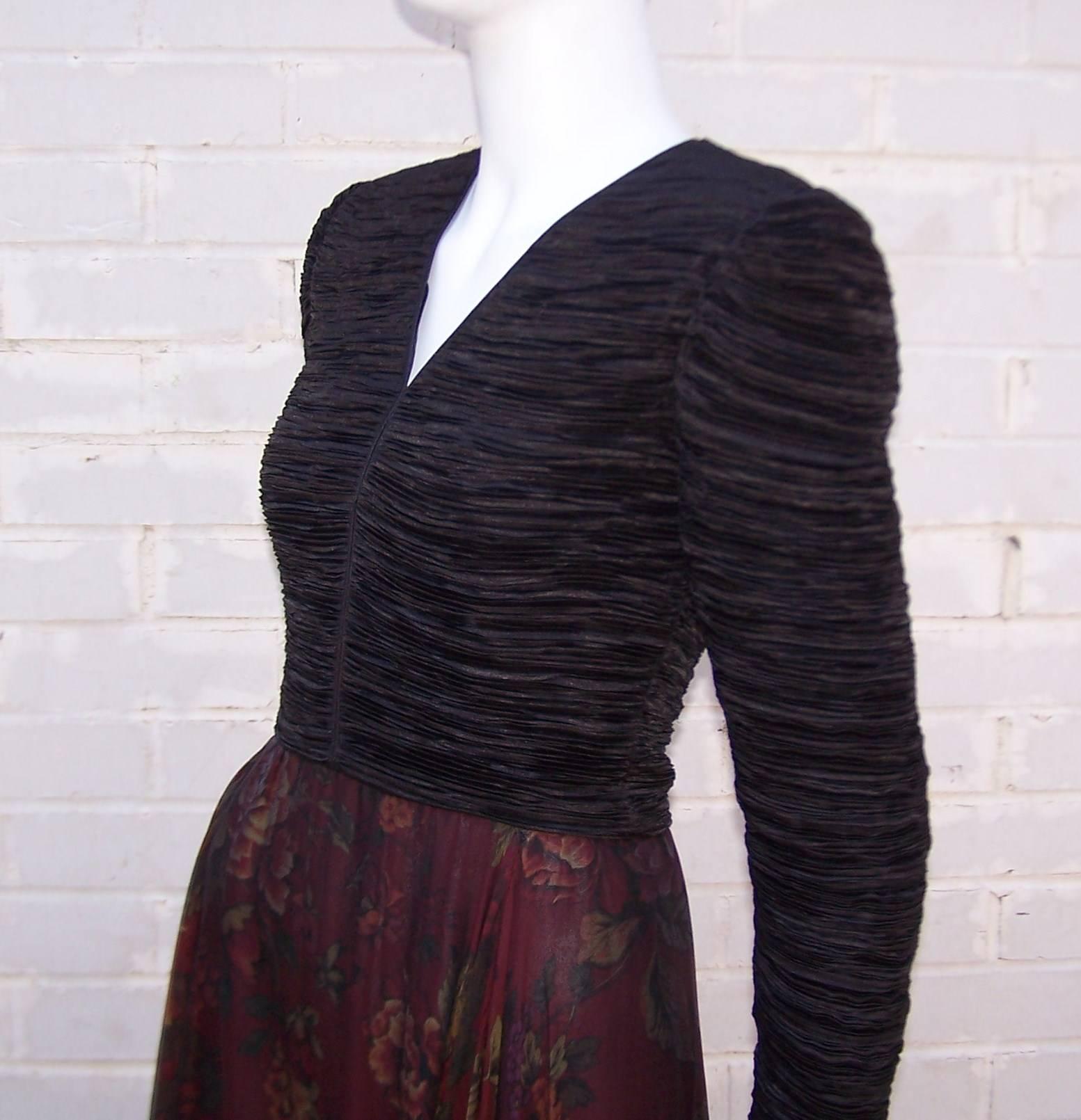 Women's 1980's Mary McFadden Couture Gothic Goddess Dress