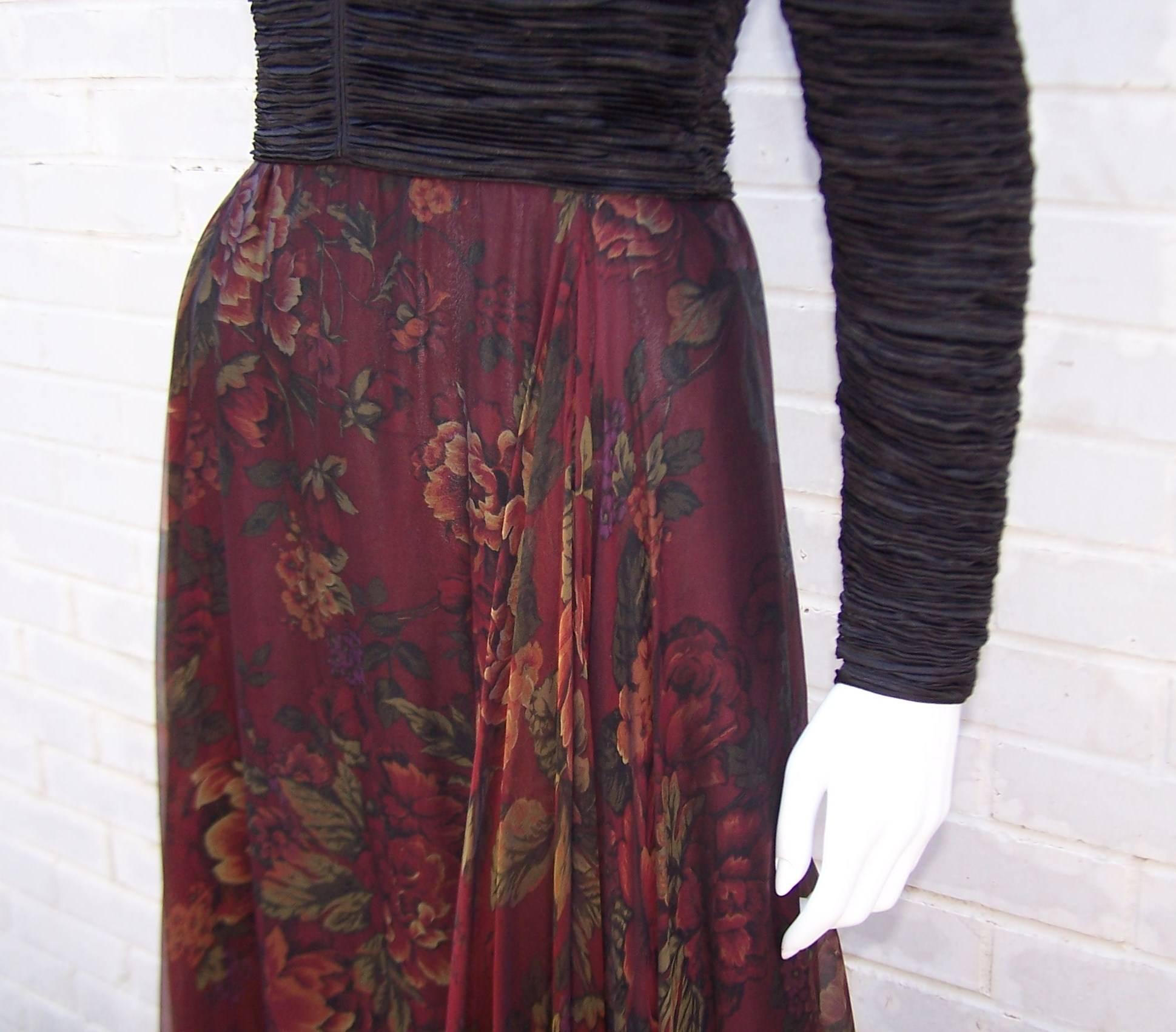 1980's Mary McFadden Couture Gothic Goddess Dress 1