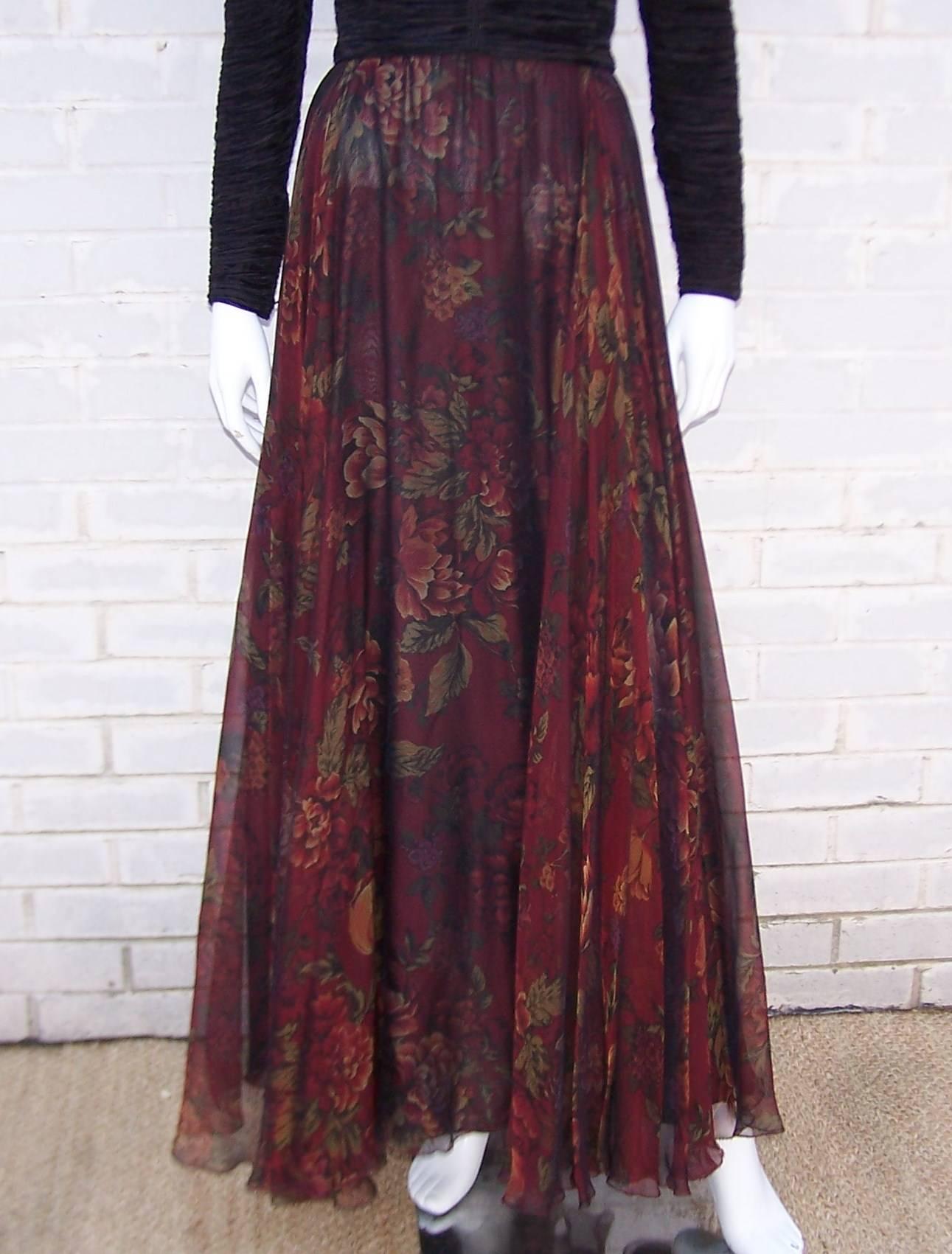 1980's Mary McFadden Couture Gothic Goddess Dress 2