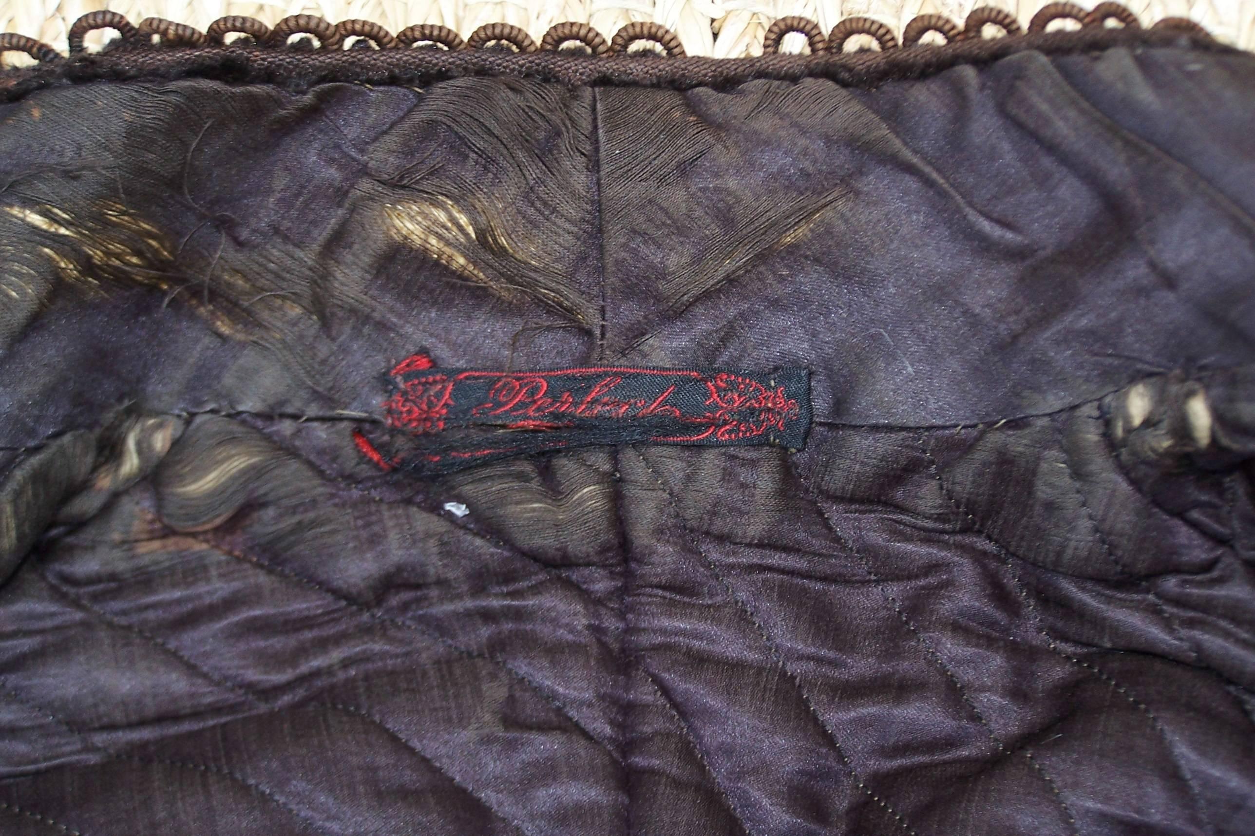 Amazing C.1900 Victorian Velvet Mantle Coat With Soutache & Lappet Tails 2