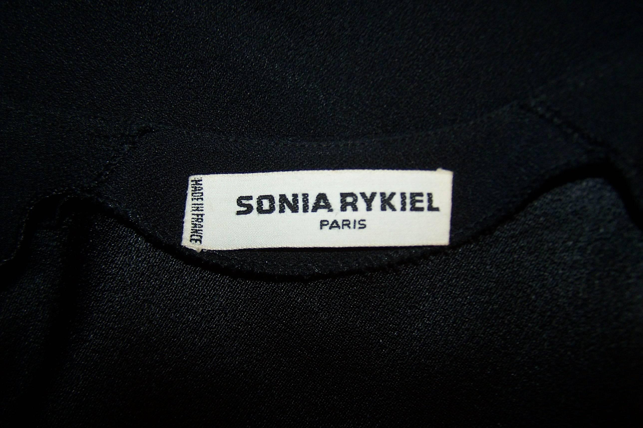 1980's Sonia Rykiel Black Crepe Coin Embellished Jacket With Matching Shell 6