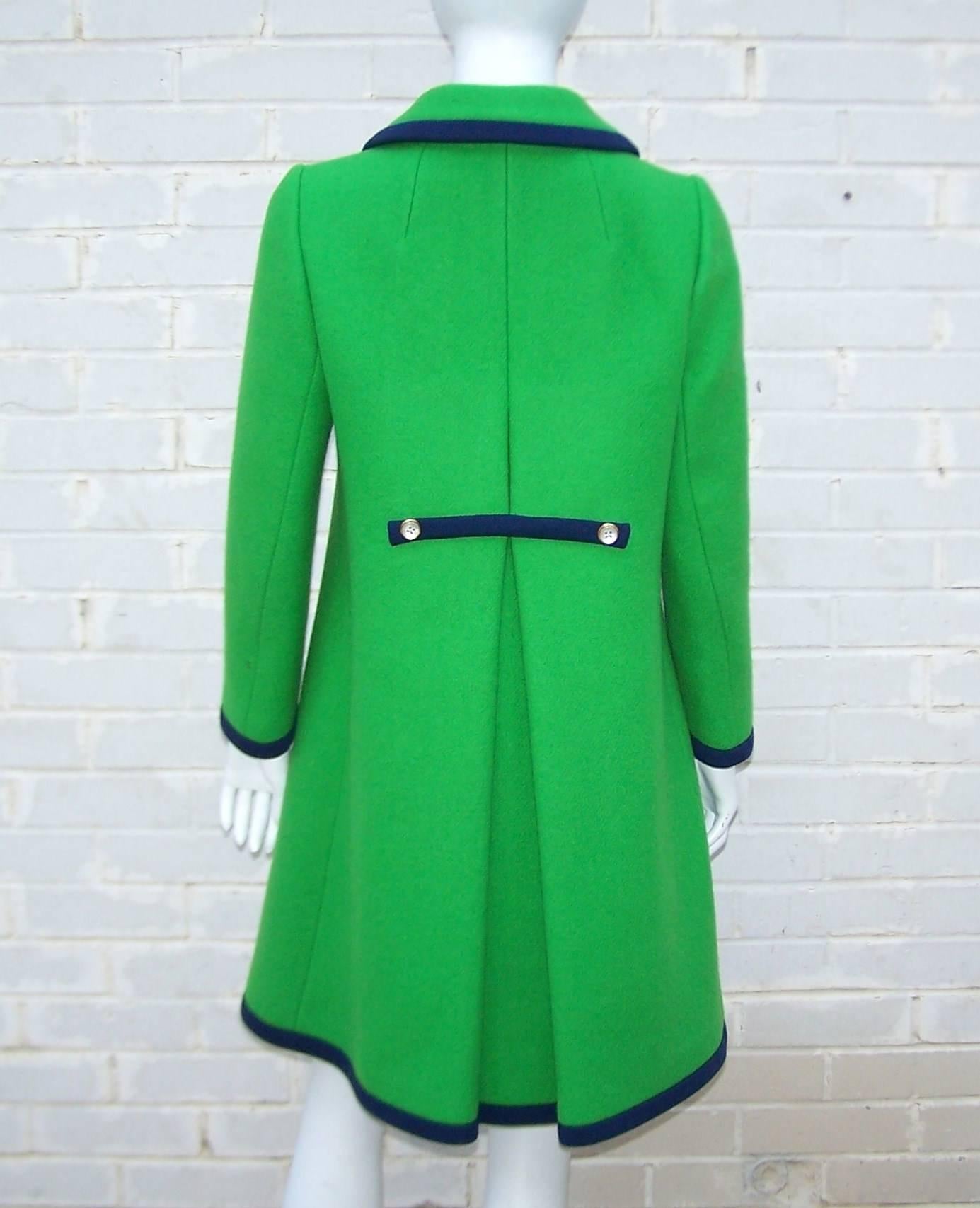 kelly green pea coat