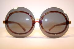 1970's Foster Grant Faux Tortoise Sunglasses With Bolted Lenses