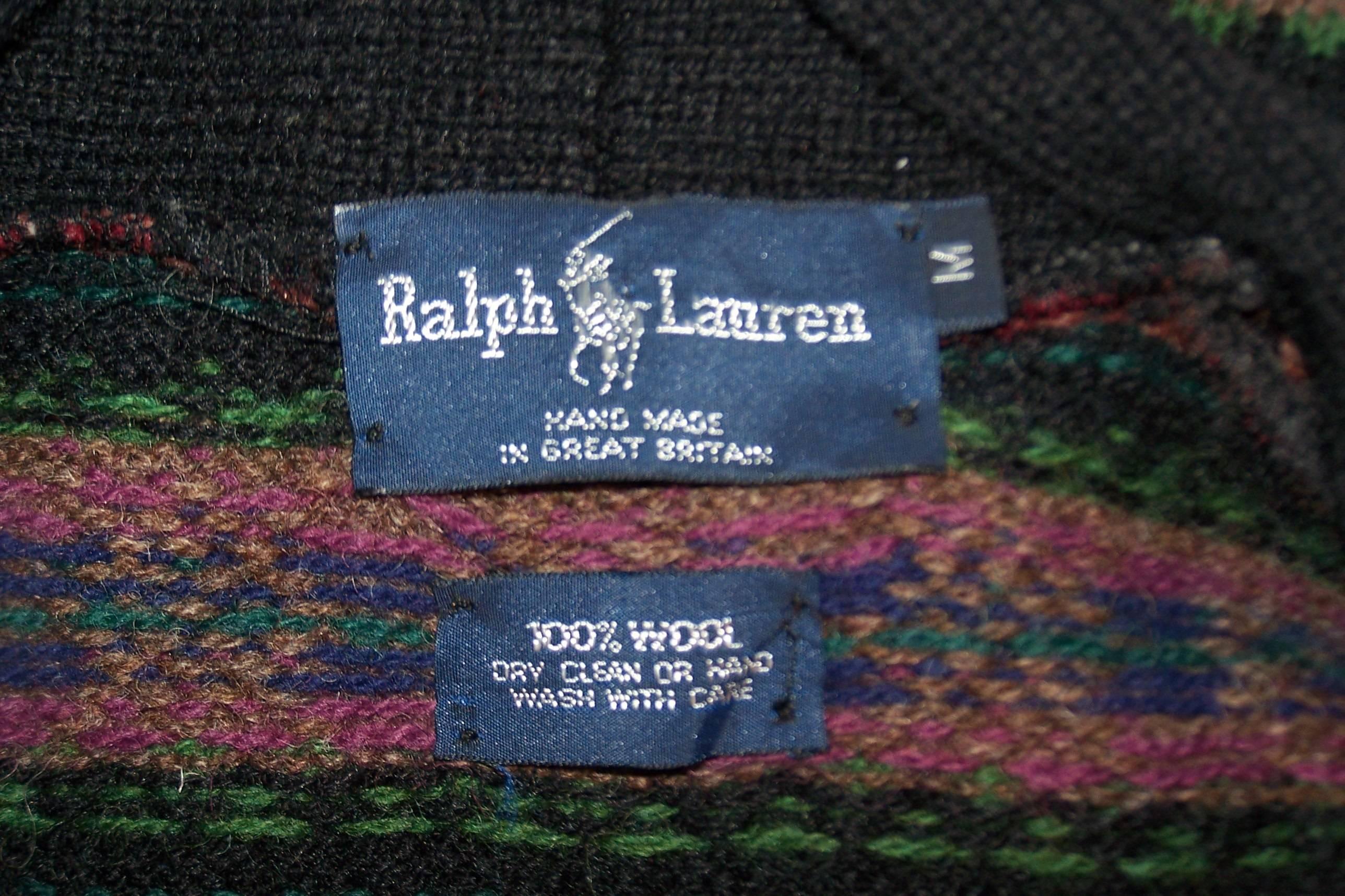 1970's Ralph Lauren Fair Isle Sweater Waistcoat Vest 2