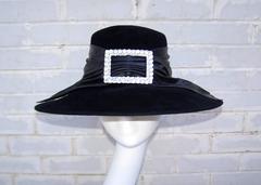 C.1990 Gabriel Amar For Frank Olive Wide Brimmed Pilgrim Style Hat