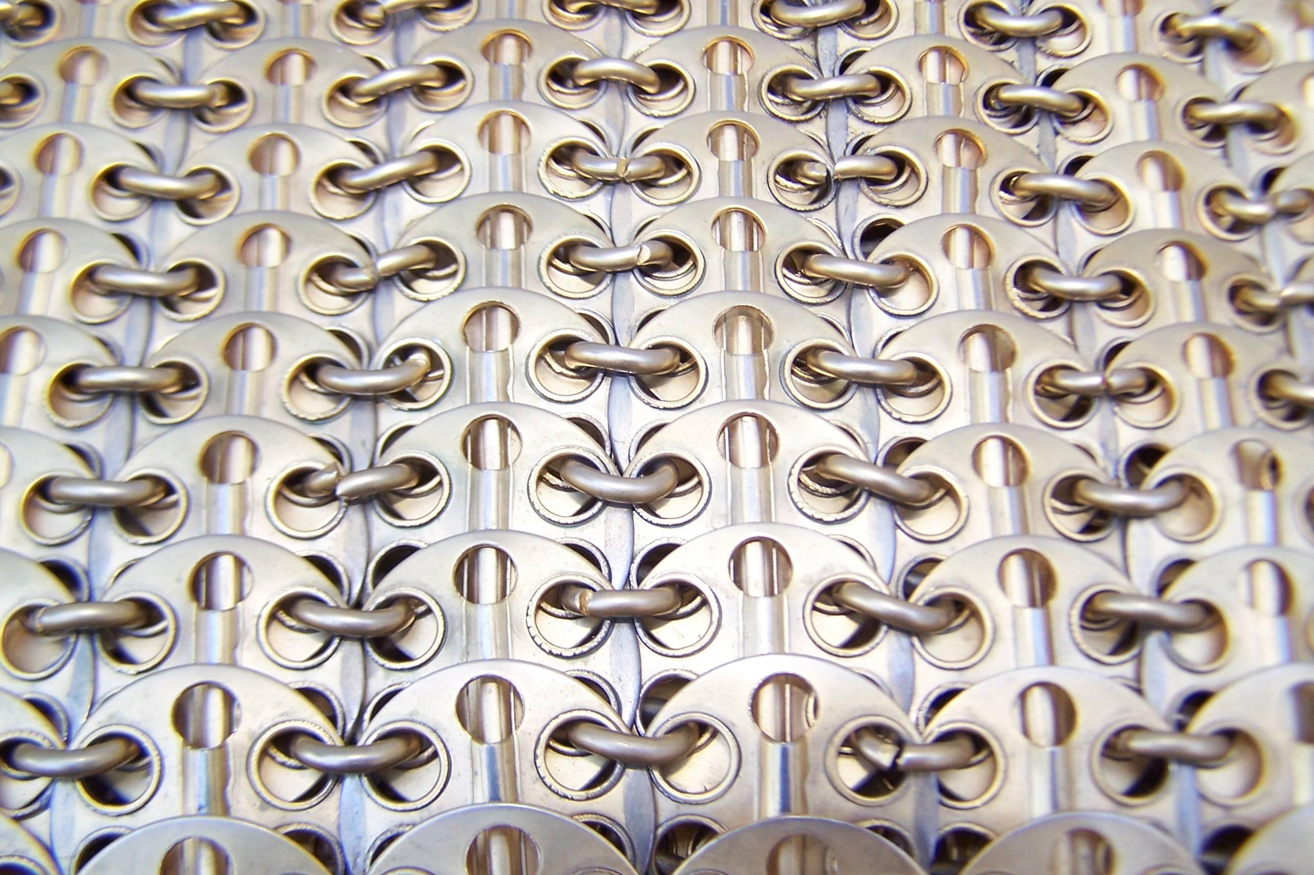 gold chainmail earrings