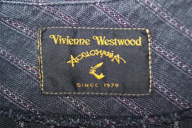 1990's Vivienne Westwood Anglomania Charcoal Denim Asymmetrical Jacket ...