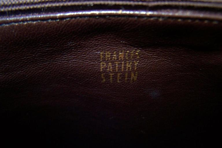 Frances Patiky Stein White Italian leather Shoulder Bag Purse Mint