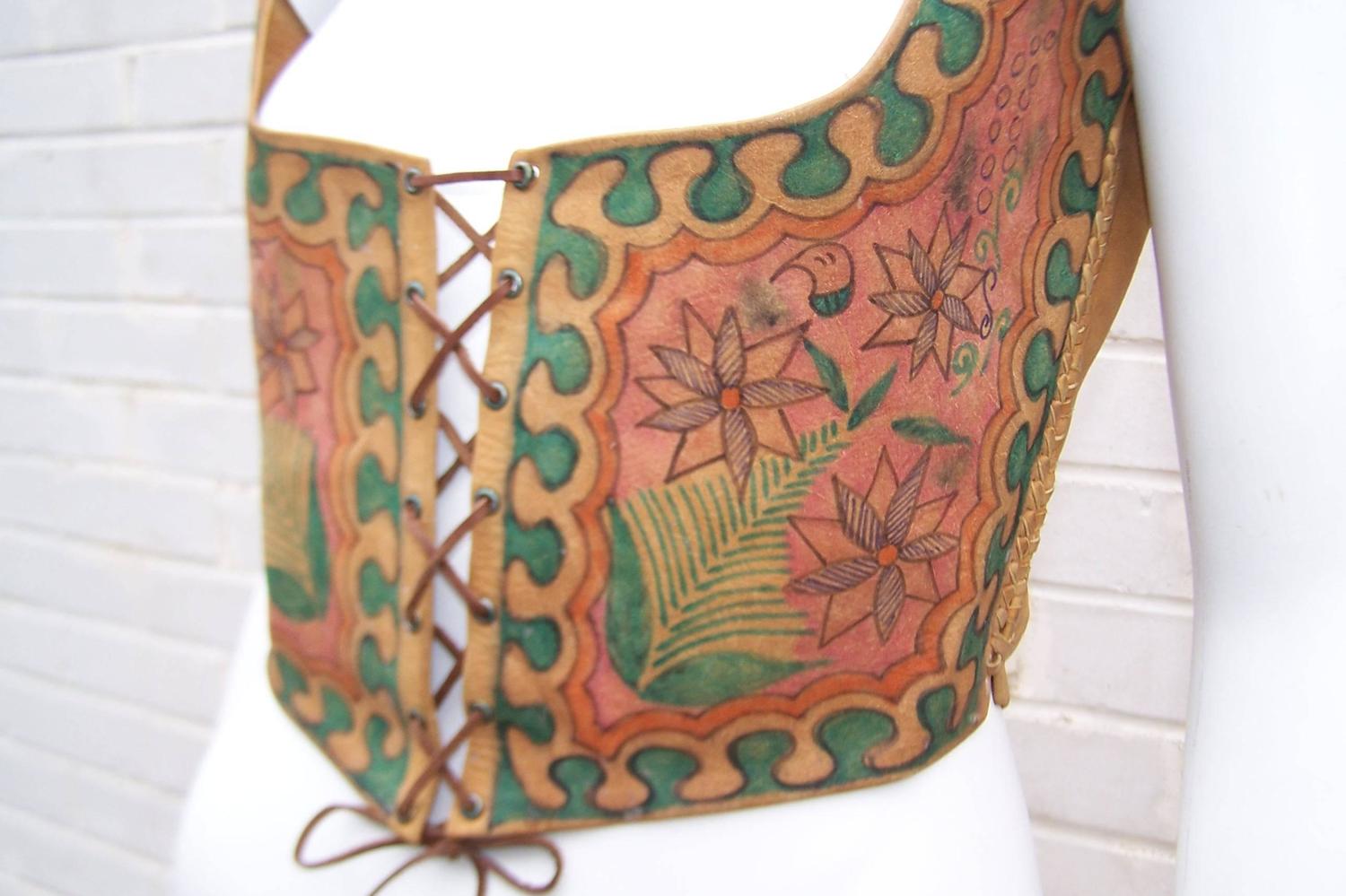 1970s Hand Painted Char Vest