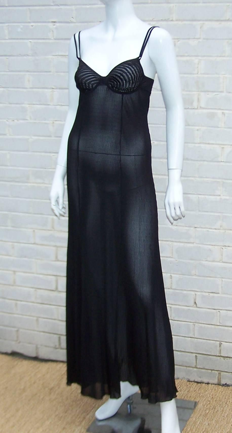 black negligee gown