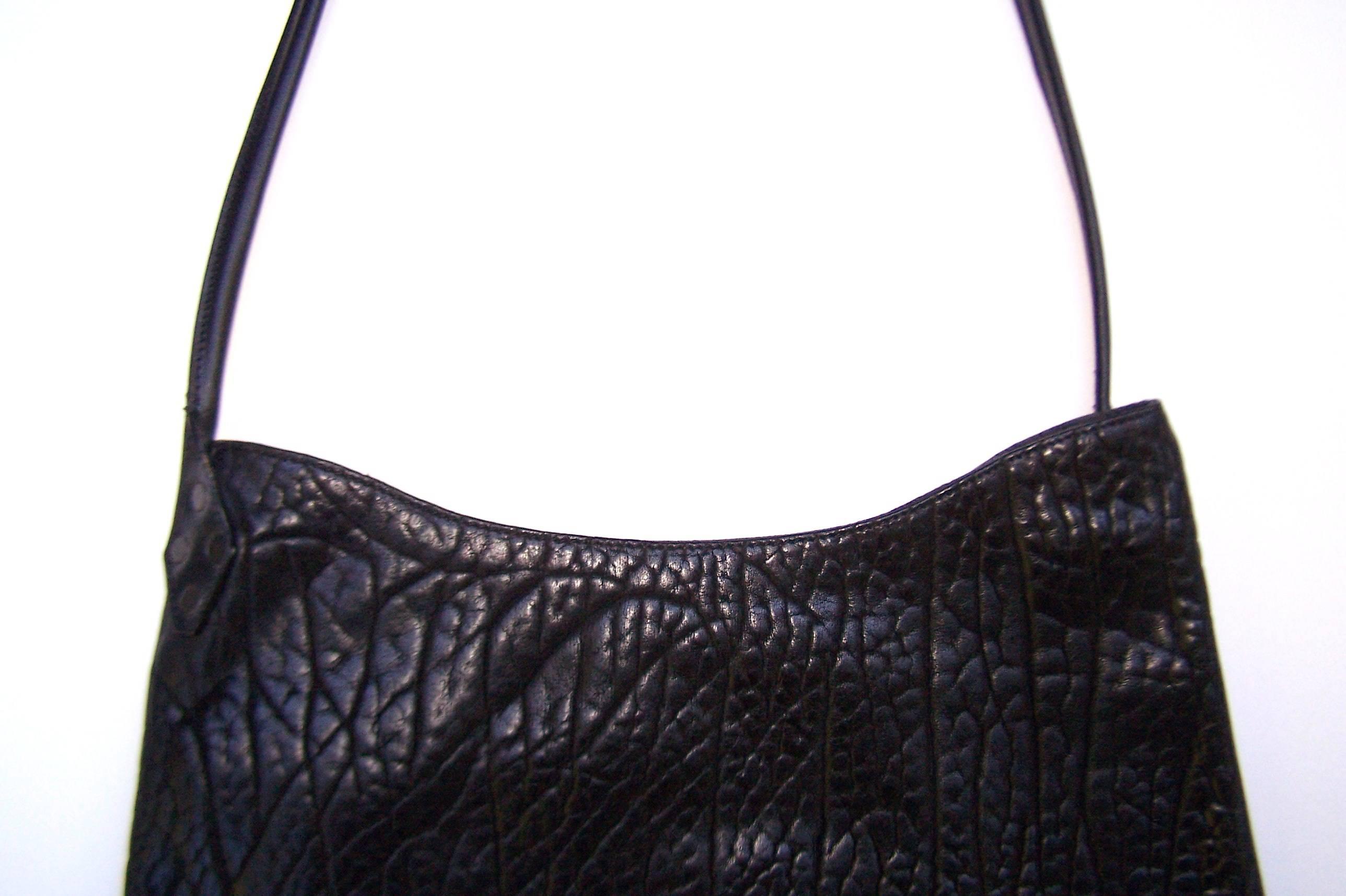 Contemporary Proenza Schouler Black Buffalo Hide Hobo Handbag  1
