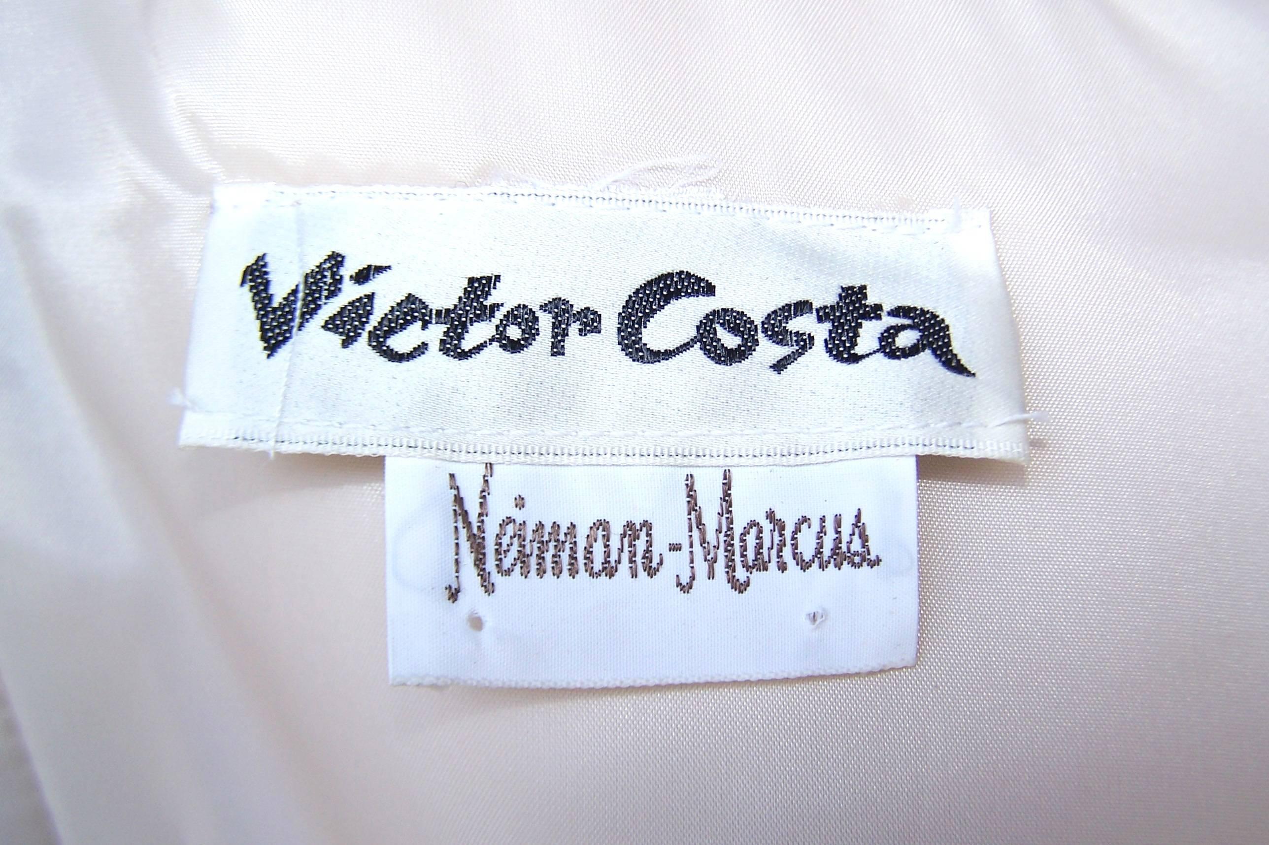 Classy & Classic C.1980 Victor Costa Black Lace Nude Illusion Dress 5