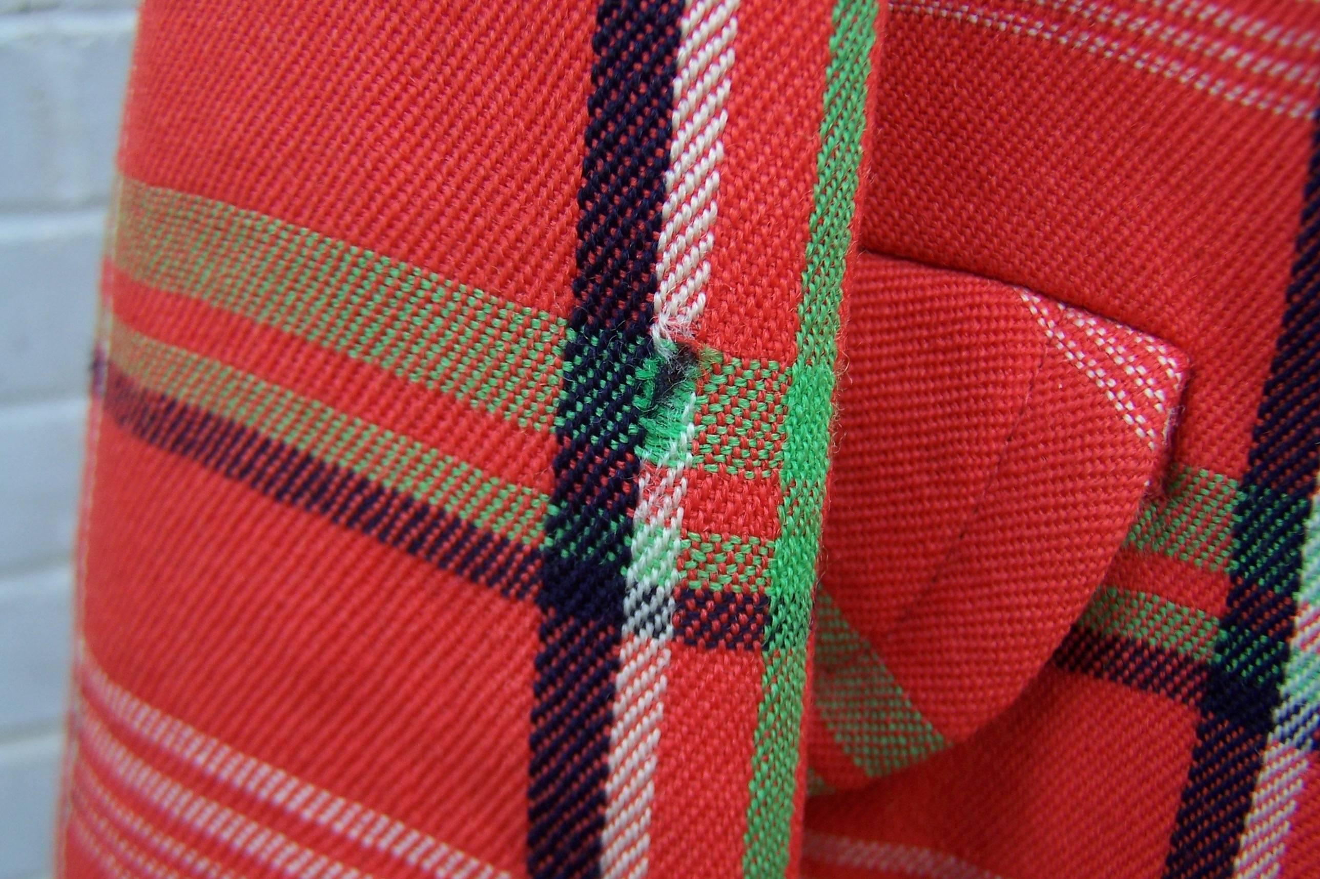 Mod 1960's John Baldwin Plaid Jumper Style Dress With Matching Coat 5