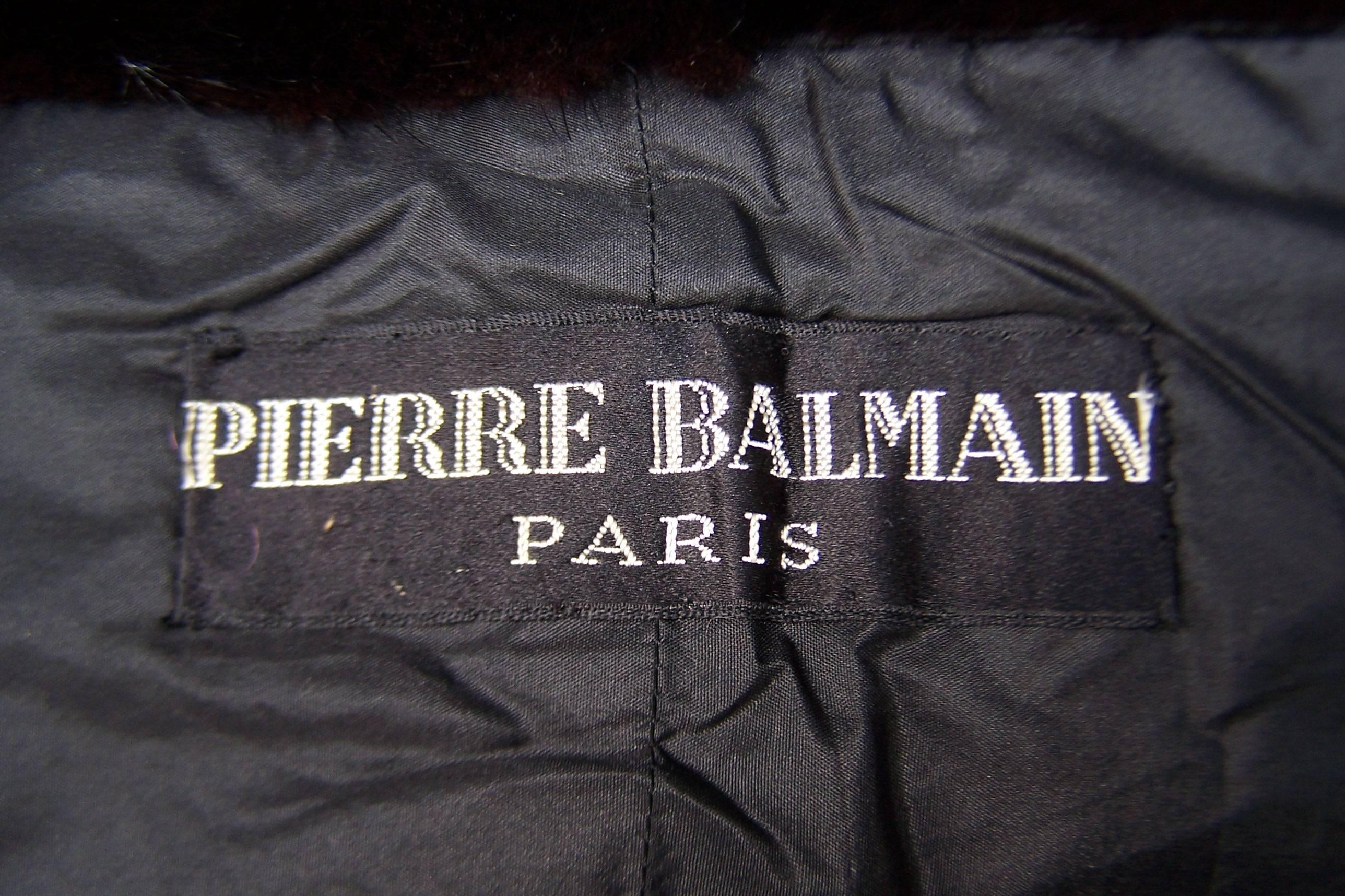 Chic & Glam 1950's Pierre Balmain étole en fourrure de vison noire 5