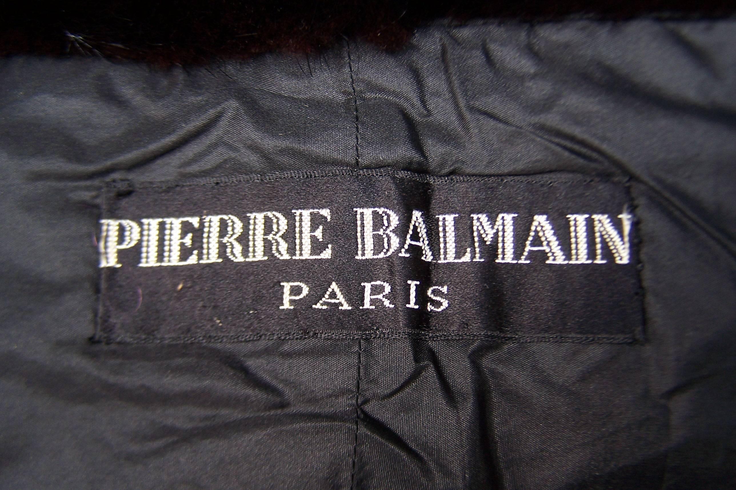 Chic & Glam 1950's Pierre Balmain Black Mink Fur Stole Wrap 3