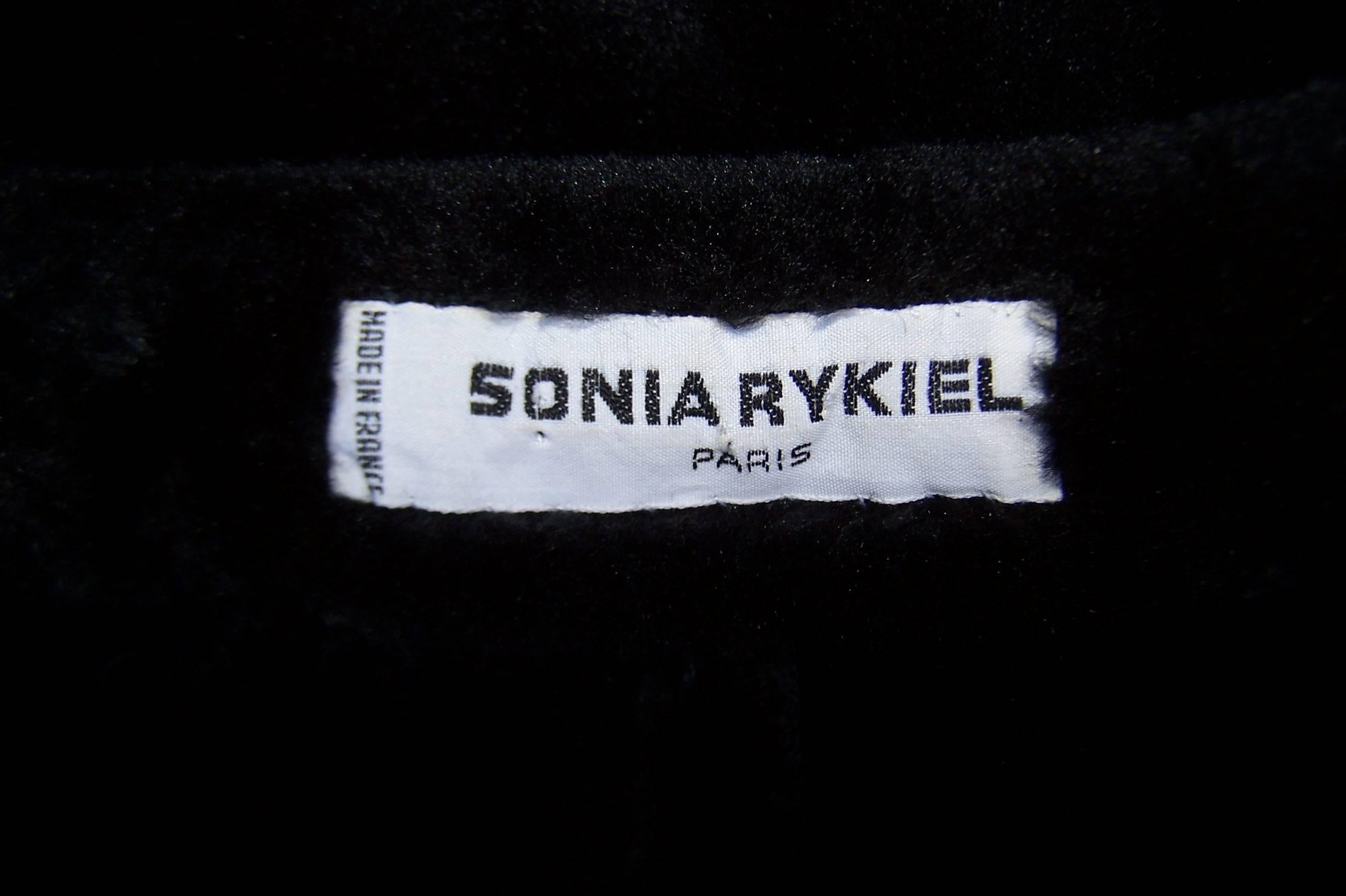 Fabulous 1980's Sonia Rykiel Black Faux Fur Coat 6