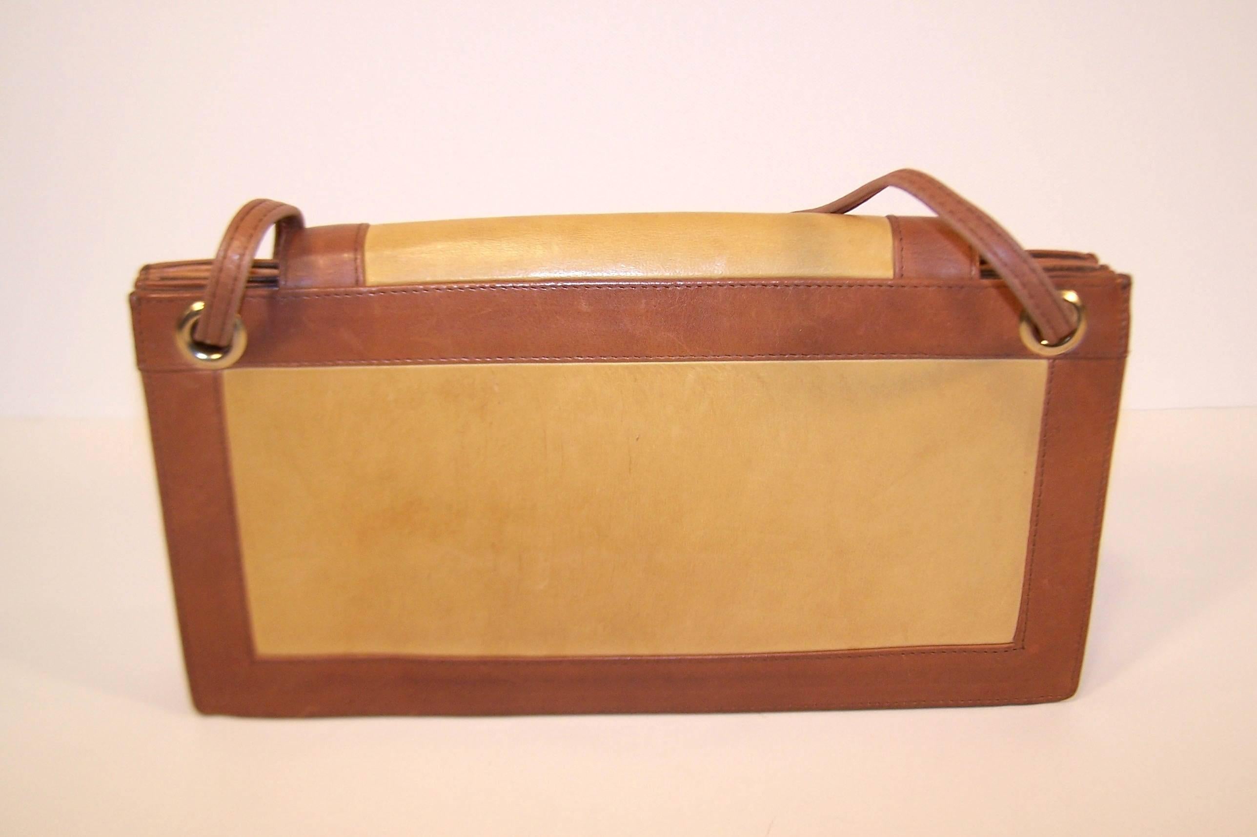 Women's C.1970 Roberta Di Camerino Full Leather Envelope Style Handbag