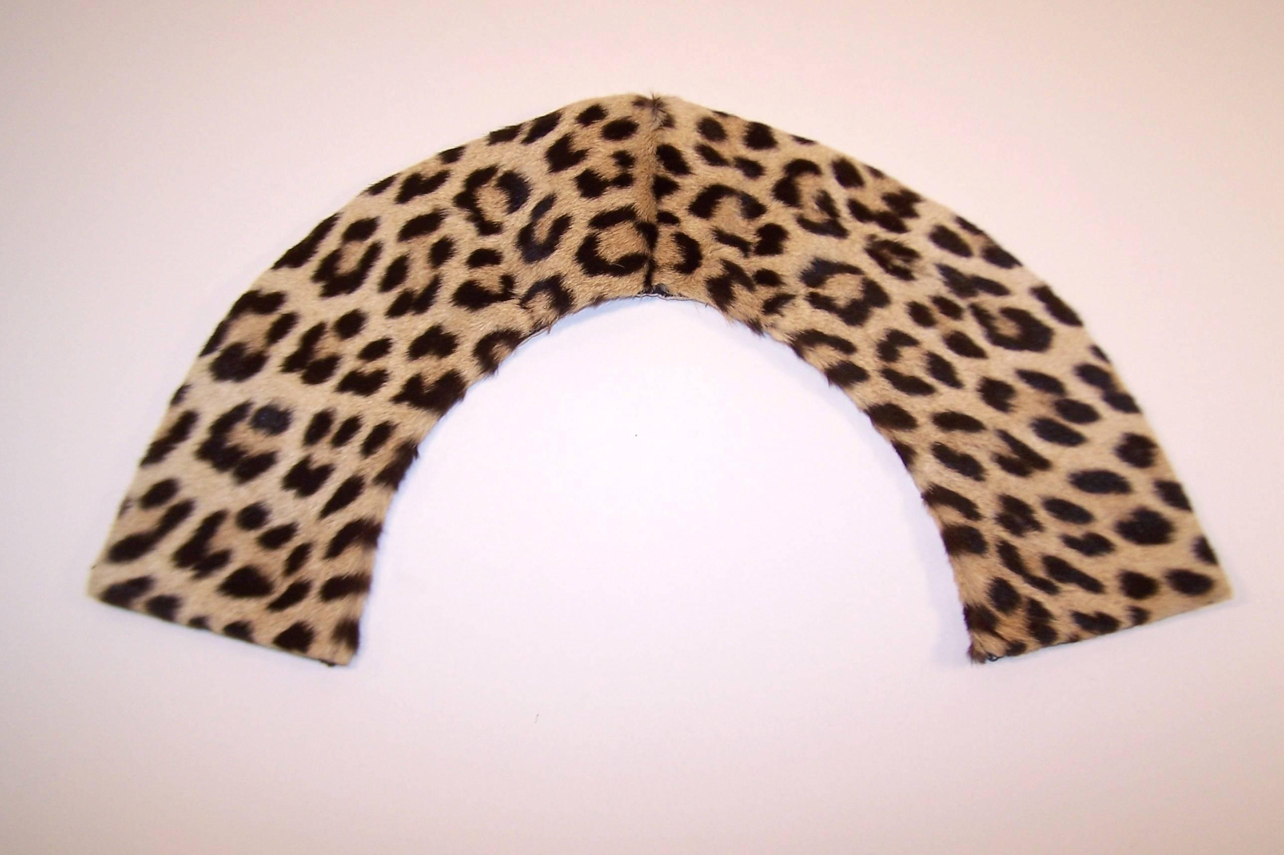 1950's Leopard Print Fur Collar 1