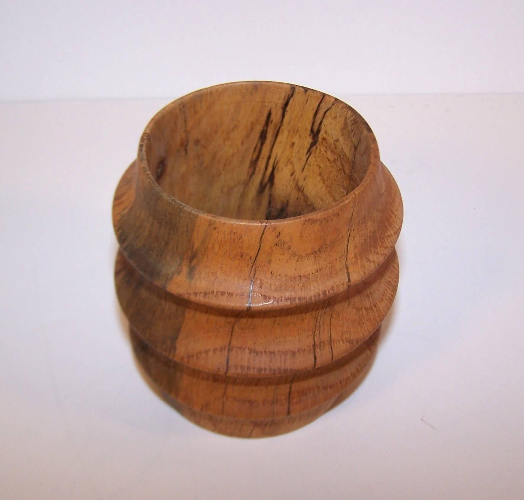 Sculptural 1980's Turned Wood Bangle Bracelet In Excellent Condition In Atlanta, GA