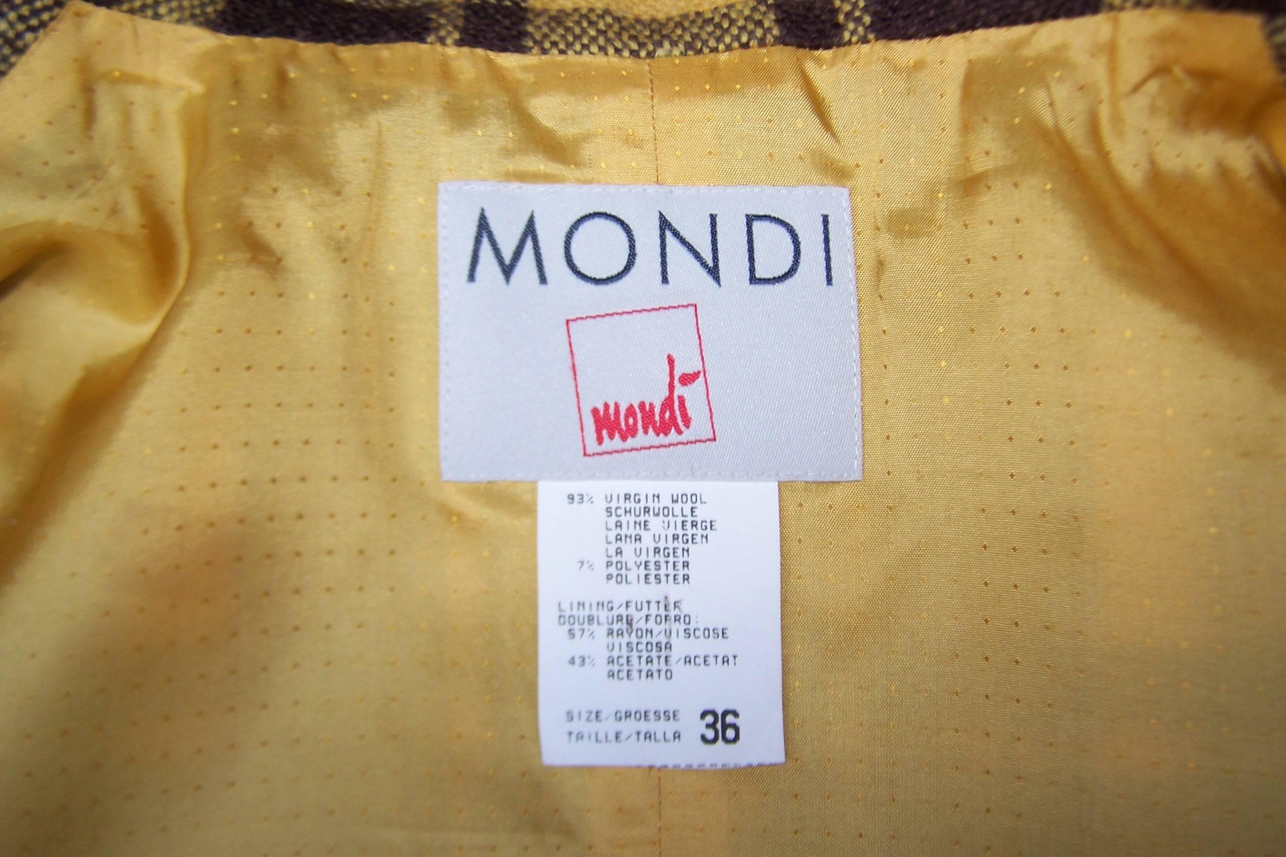 1980's Mondi Plaid Menswear Style Waistcoat Vest 2