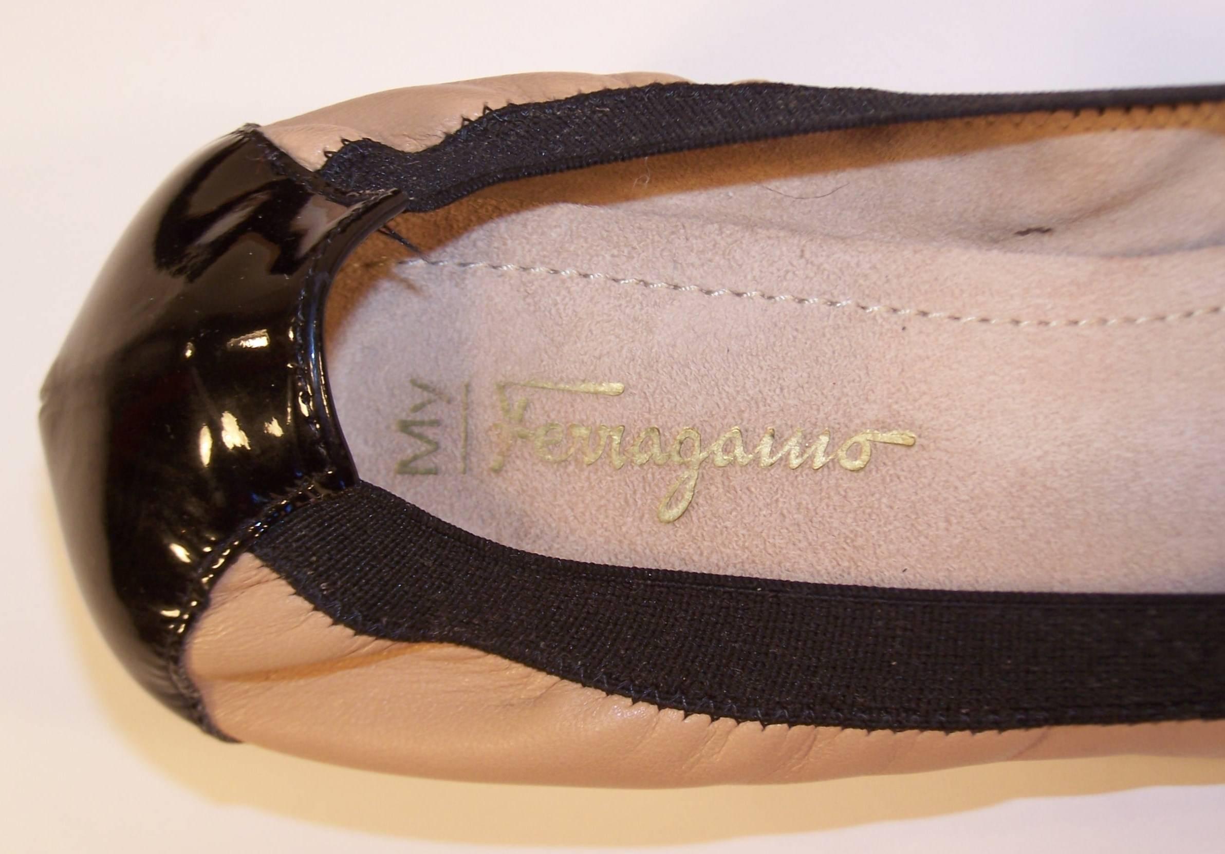 New In Box Ferragamo 'My Paris' Ballerina Shoes Size 8 2