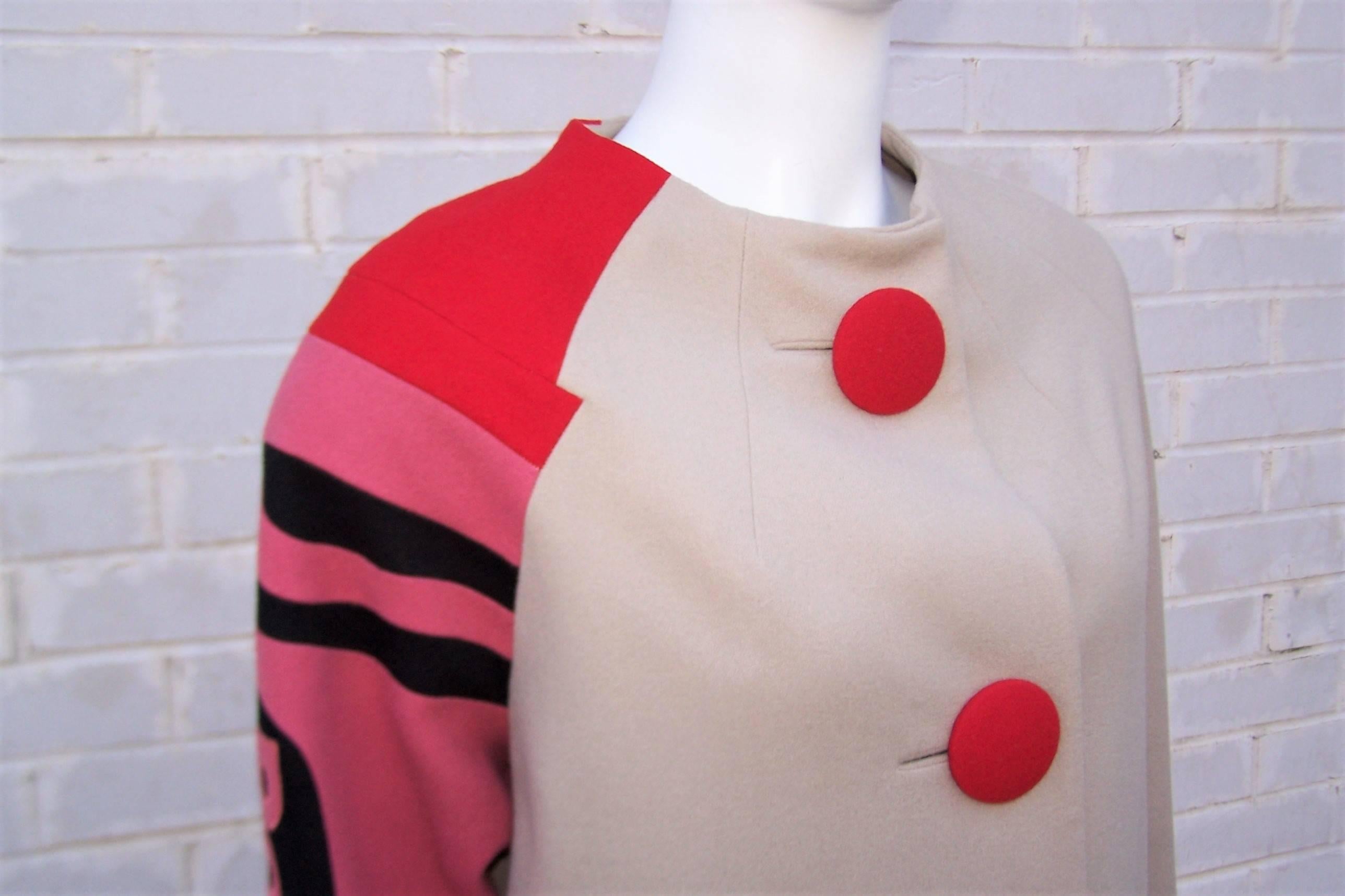 Fun C.1990 Christian Francis Roth Pop Art 'Rothola' Crayon Jacket 3