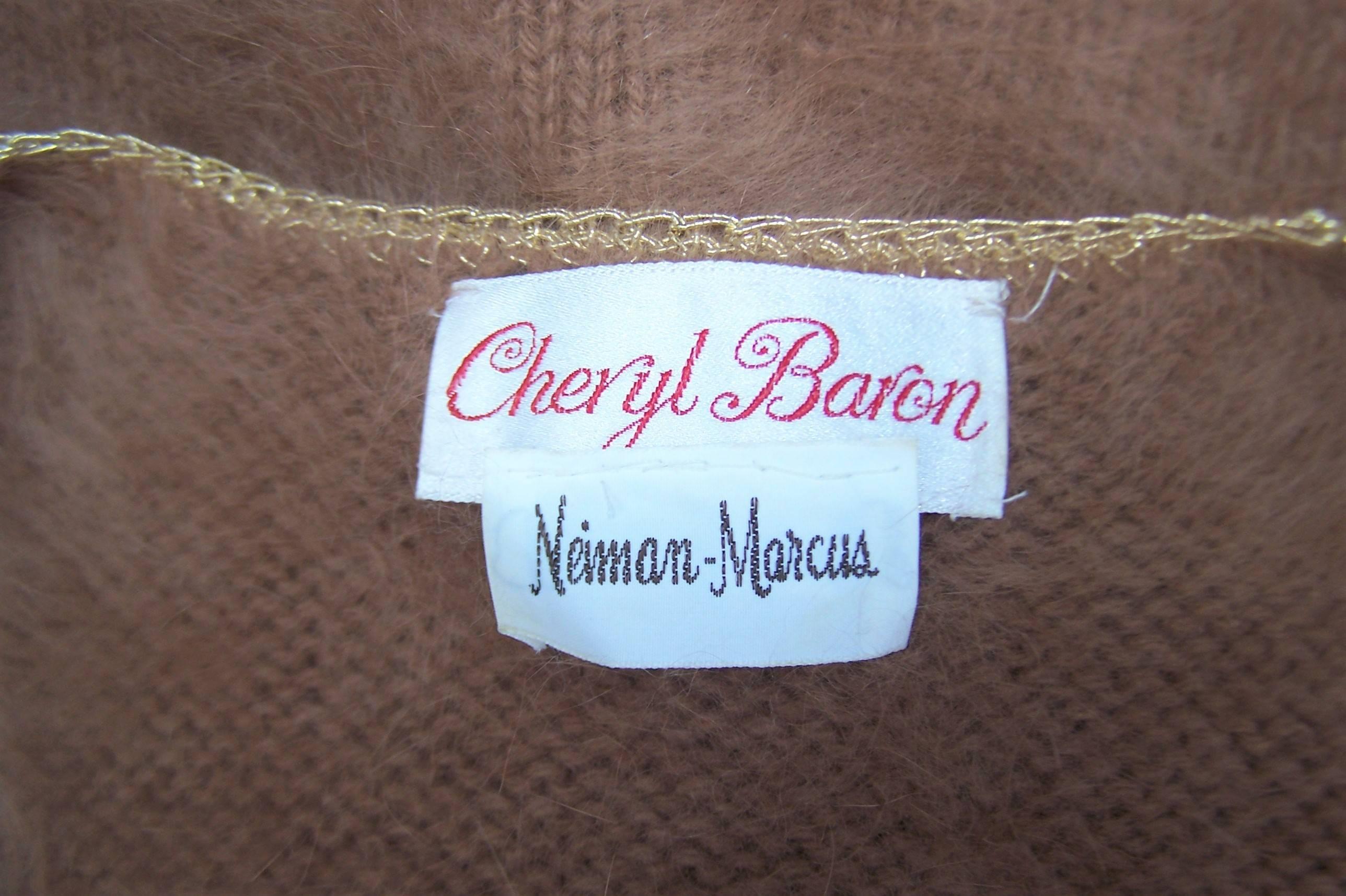 Irresistible 1970's Cheryl Baron Angora T-Shirt Style Sweater  5