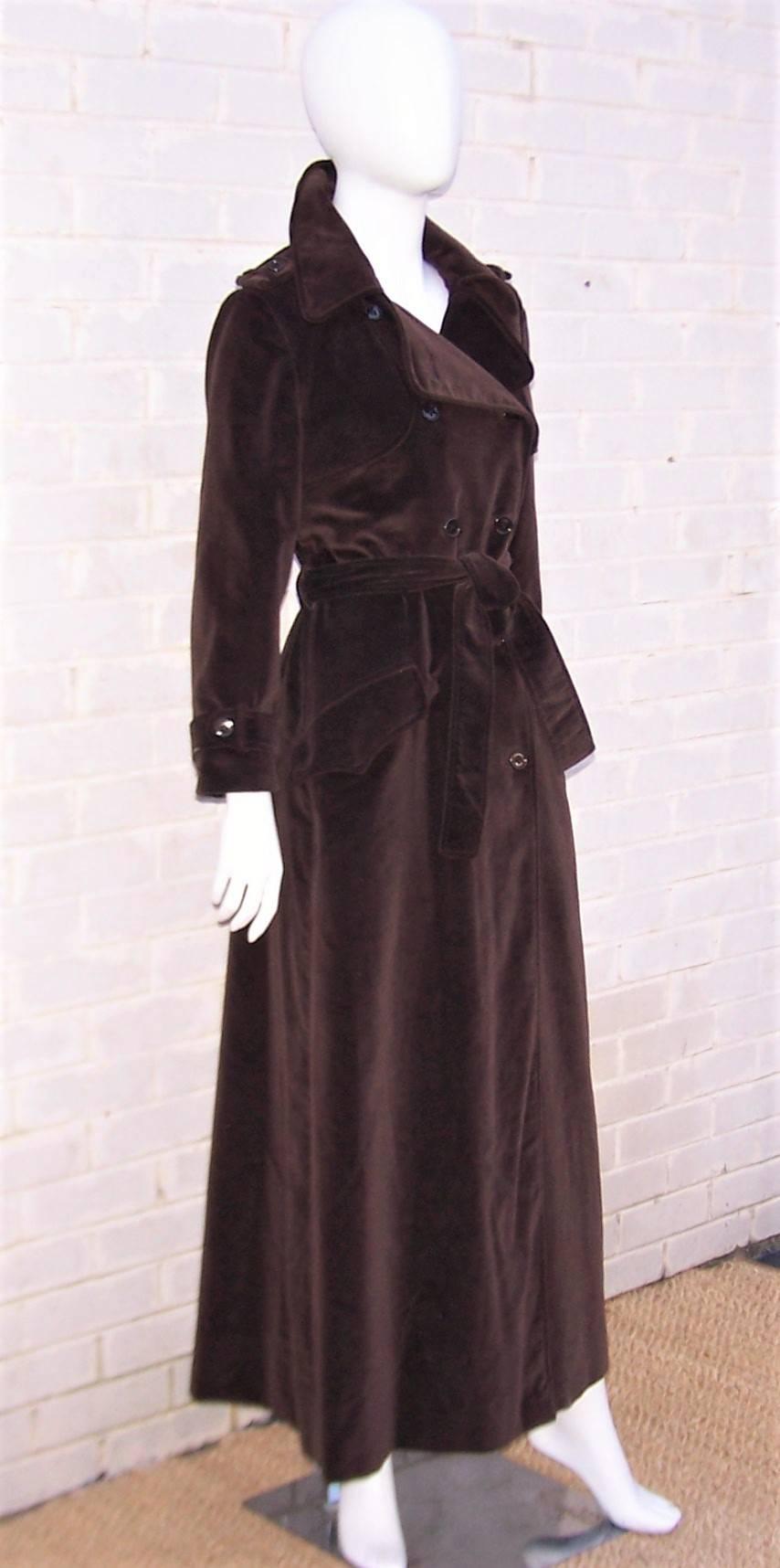 velvet trench coat