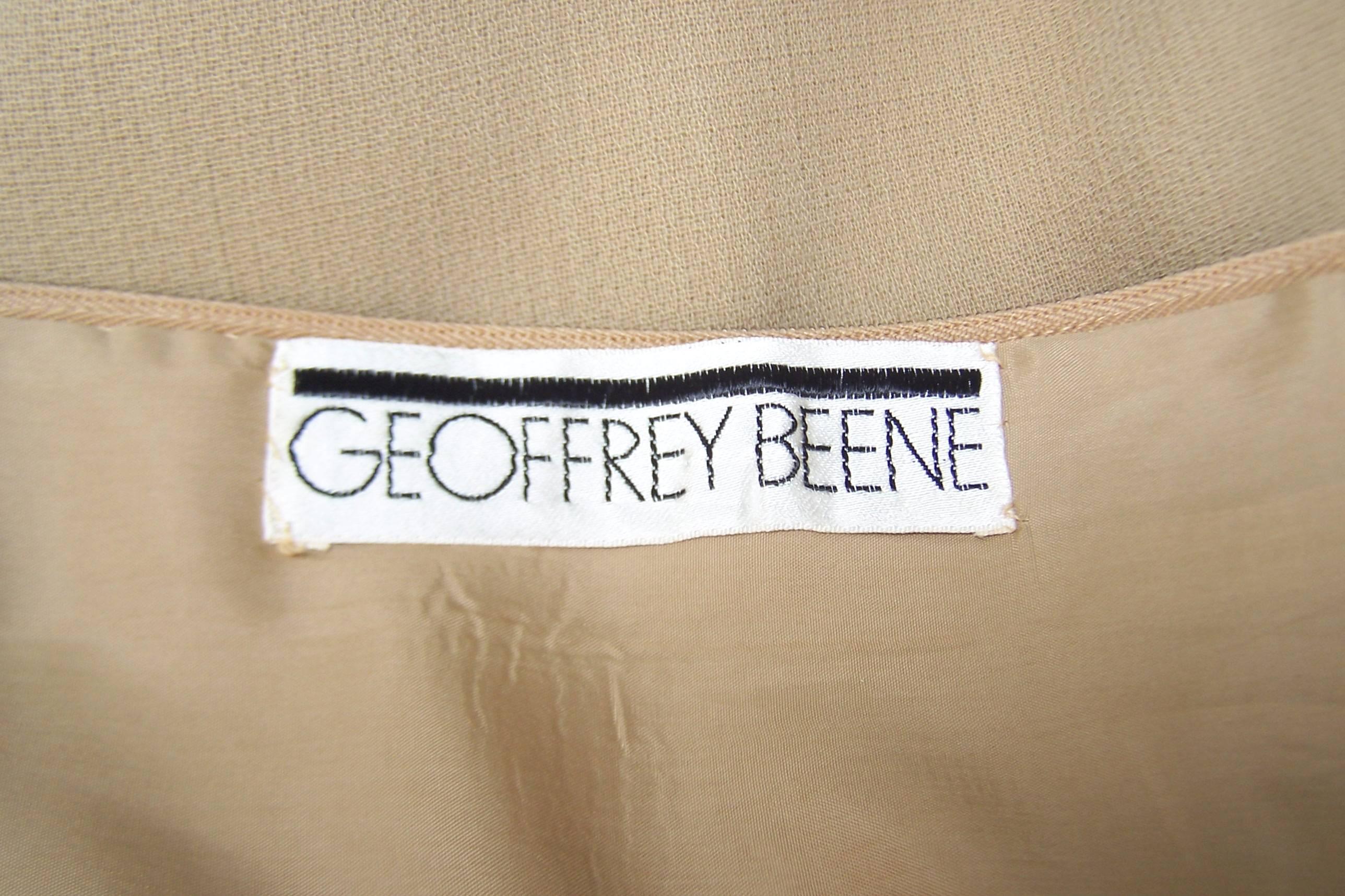 1960's Geoffrey Beene Babydoll Dress With Satin Collar & Cuffs 2